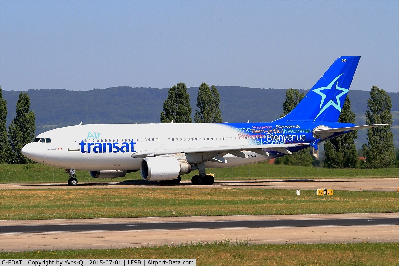 C-FDAT, 1992 Airbus A310-308 C/N 658, Airbus A310-308, Taxiing to holding point rwy 15, Bâle-Mulhouse-Fribourg airport (LFSB-BSL)