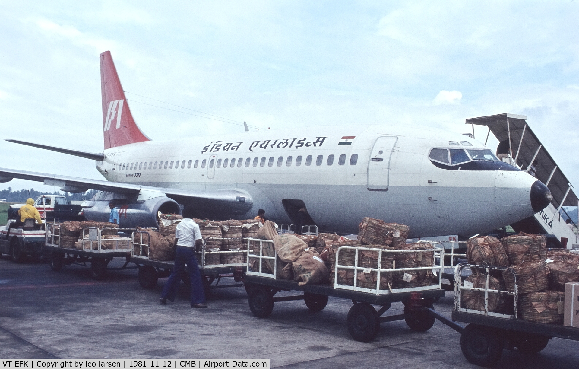 VT-EFK, 1977 Boeing 737-2A8 C/N 21496, Colombo 12.11.1981