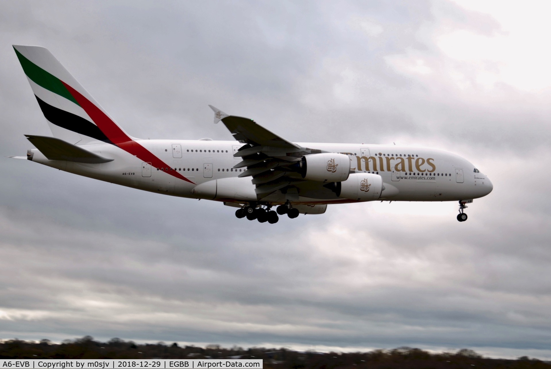 A6-EVB, 2014 Airbus A380-842 C/N 162, Taken from Carpark 5
