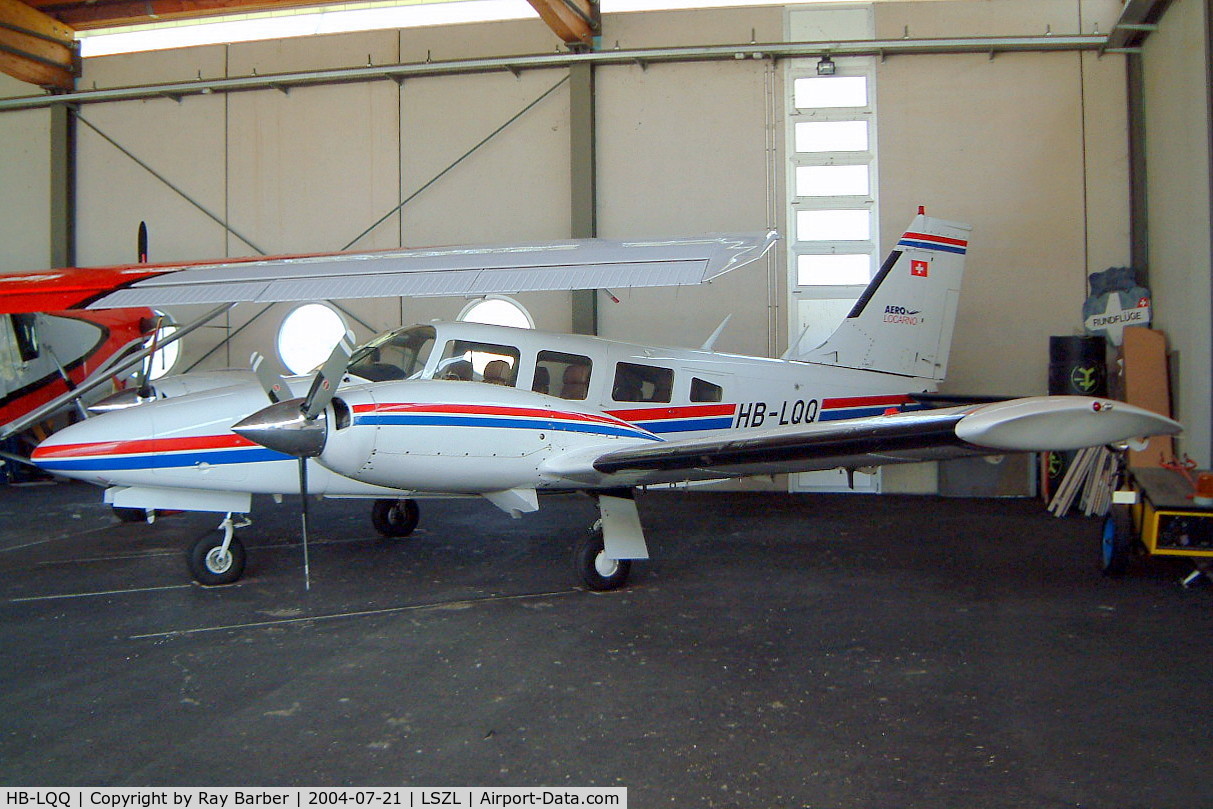 HB-LQQ, 1975 Piper PA-34-200T Seneca II C/N 34-7570281, HB-LQQ   Piper PA-34-200T Seneca II [34-7670281] Locarno~HB 21/07/2004