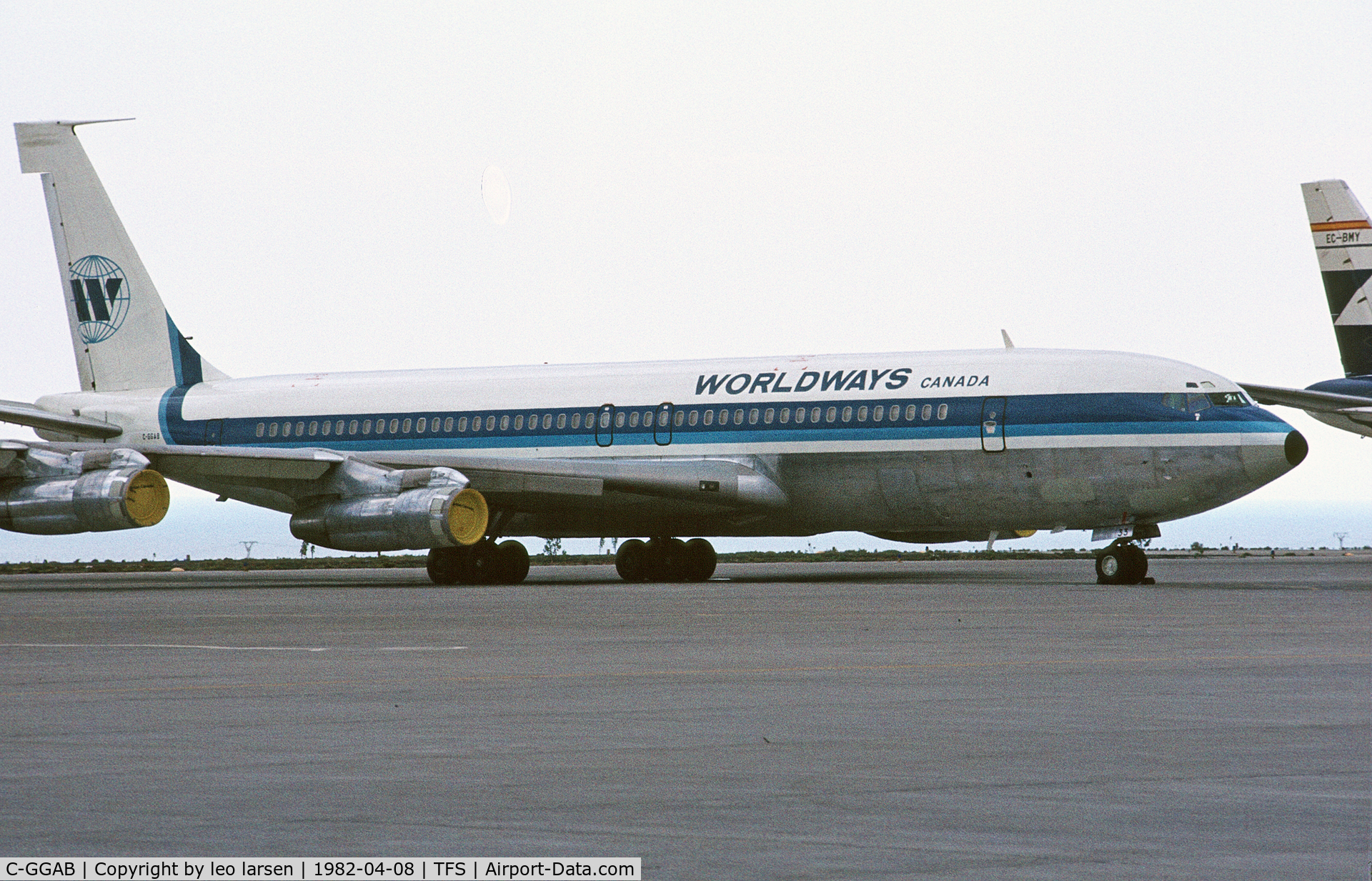 C-GGAB, 1968 Boeing 707-338C C/N 19629, Tenerife 8.4.82