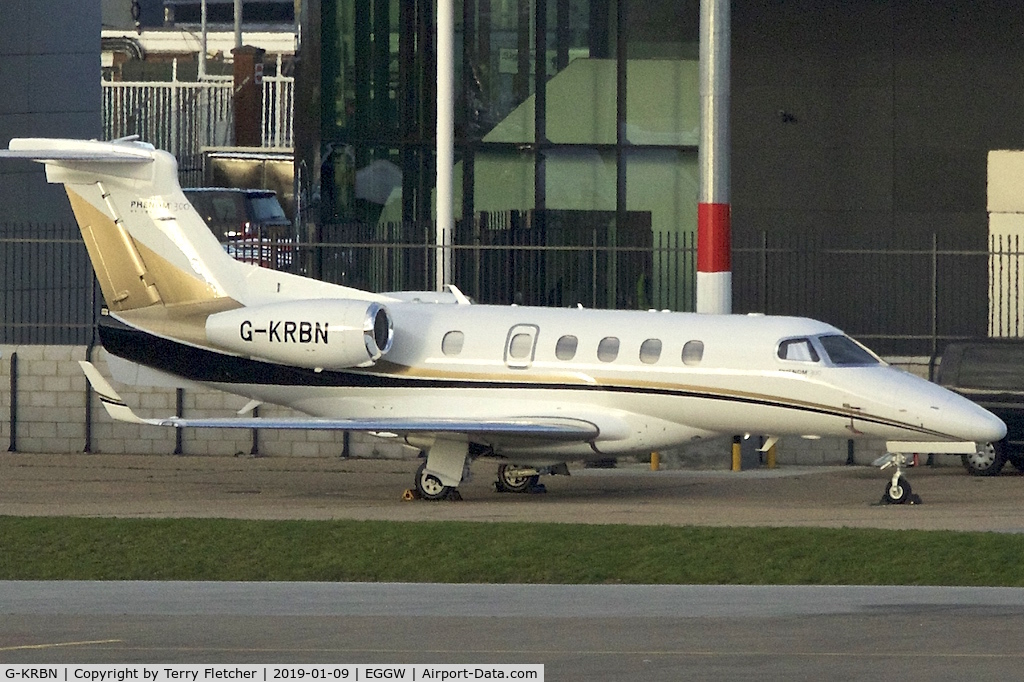 G-KRBN, 2016 Embraer EMB-505 Phenom 300 C/N 50500358, at Luton