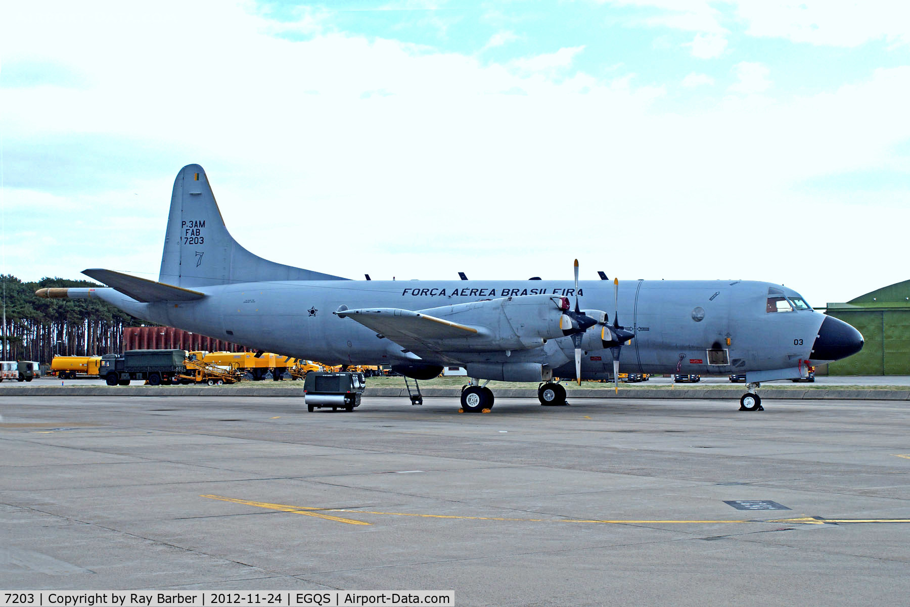 7203, 1965 Lockheed P-3AM Orion C/N 185-5110, 7203   (FAB7203) Lockheed P-3AM Orion [5110] (Brazilian Air Force) RAF Lossiemouth~G 24/11/2012