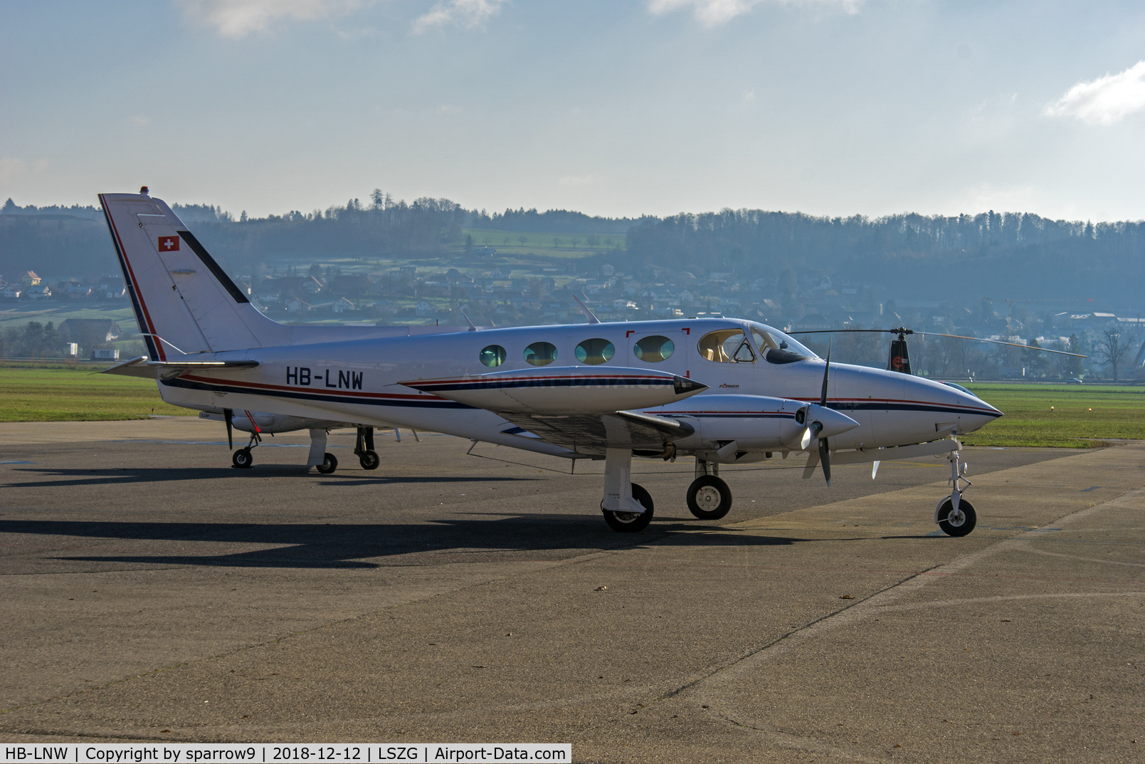 HB-LNW, 1981 Cessna 340A C/N 340A1223, At Grenchen after refurbishment and HB-registered again 2018-12-05. It was on the Swiss register from 1983-06-23 until 1988-07-26.