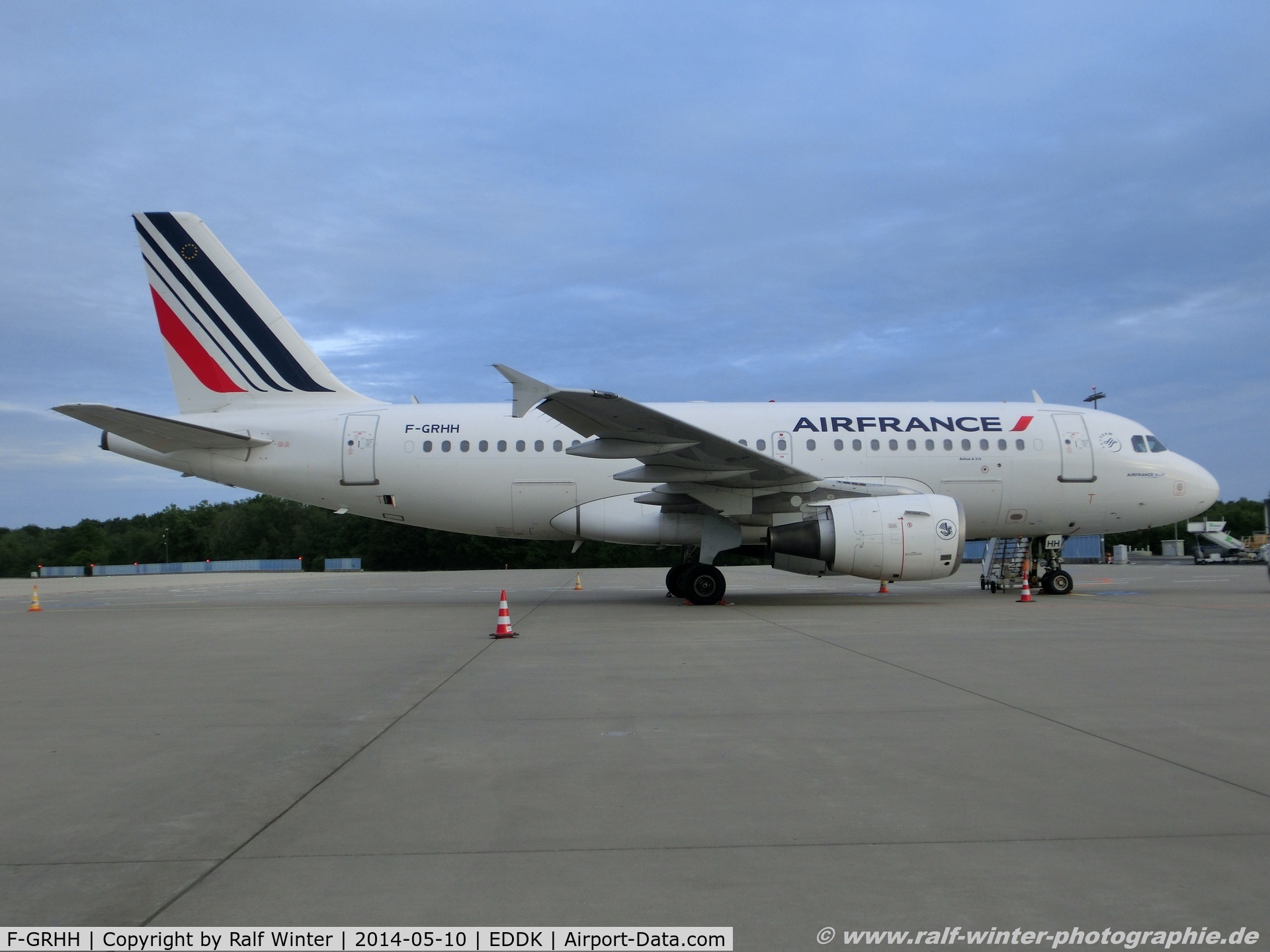 F-GRHH, 1999 Airbus A319-111 C/N 1151, Airbus A319-111 - AF AFR Air France - 1151 - F-GRHH - 10.05.2014 - CGN