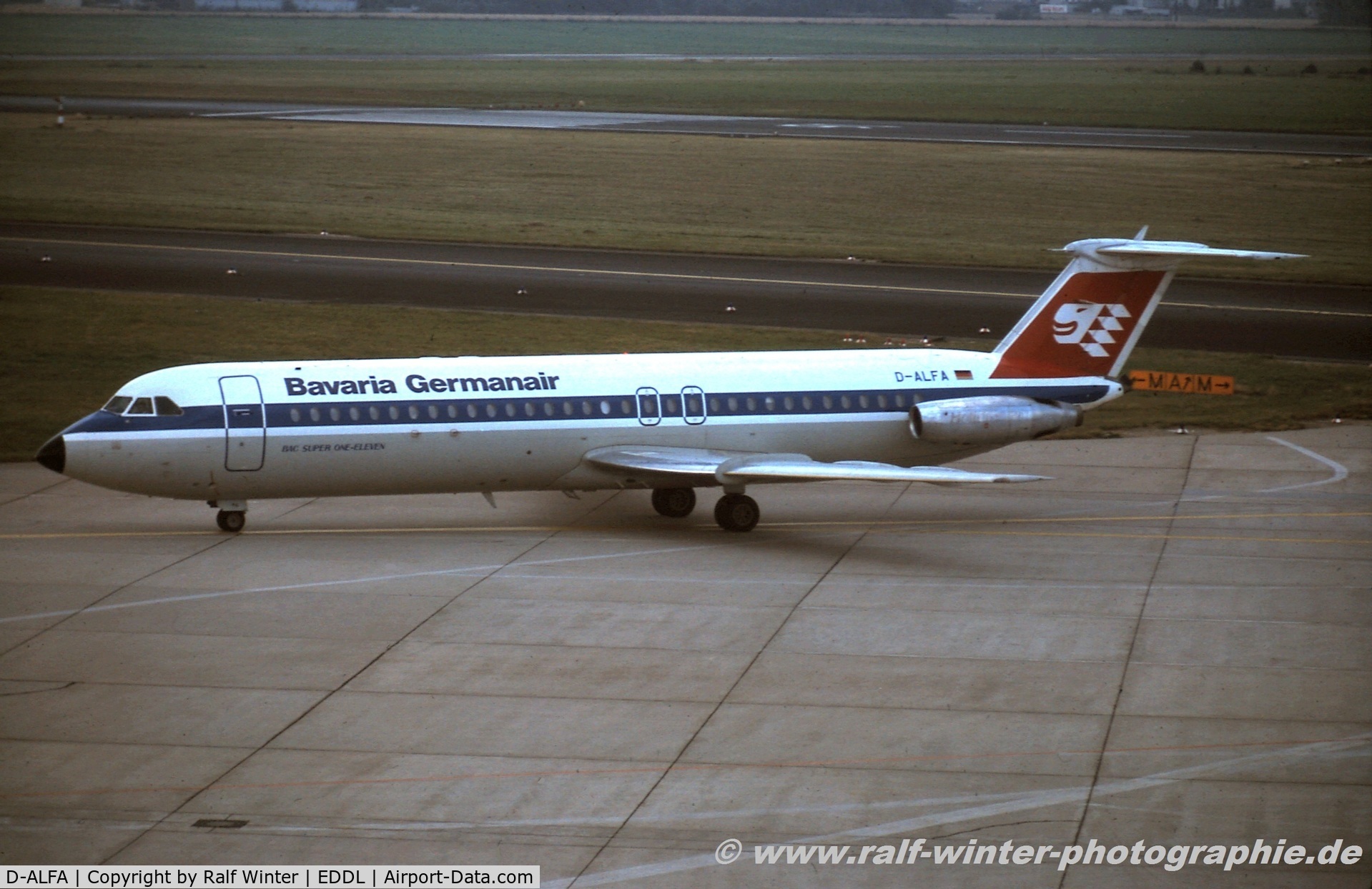 D-ALFA, 1971 BAC 111-528FL One-Eleven C/N BAC.234, BAC 111-528 SP - BV Bavaria Germanair 'Jakob Fugger' - 234 - D-ALFA - 1977 - DUS