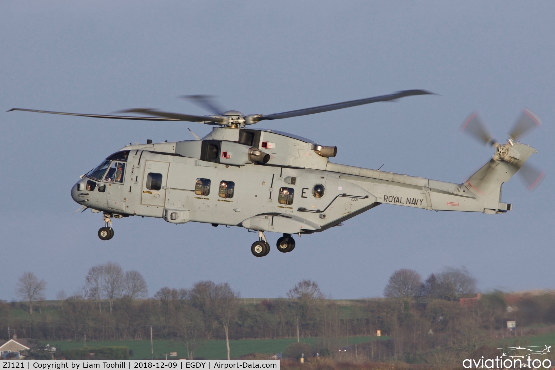 ZJ121, 2000 Agusta/Westland Merlin HC.4 C/N 50099/RAF05, Merlin HC.4 ZJ121 returning to Yeovilton following deployment