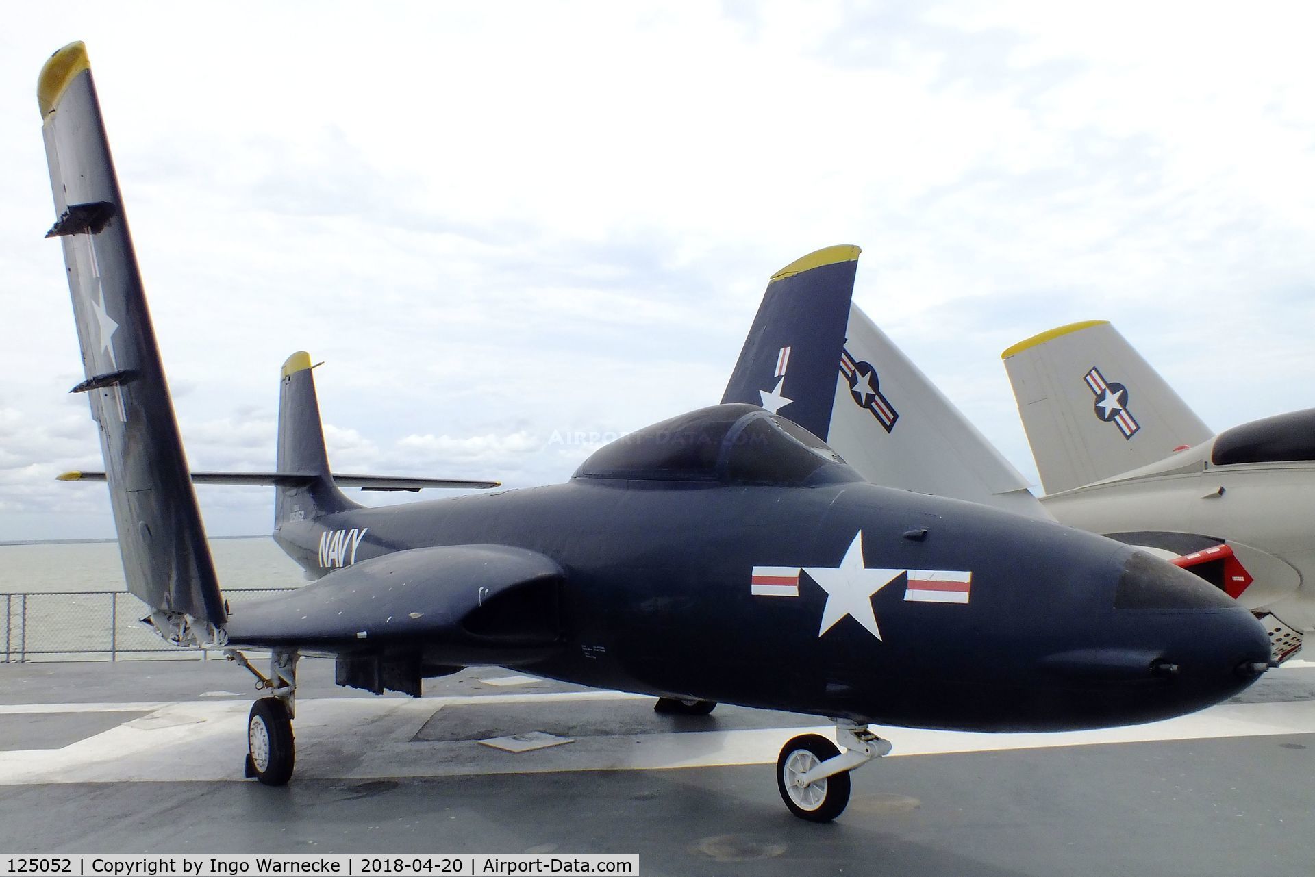 125052, McDonnell F2H-2 Banshee C/N 375, McDonnell F2H-2 Banshee at the USS Lexington Museum, Corpus Christi TX