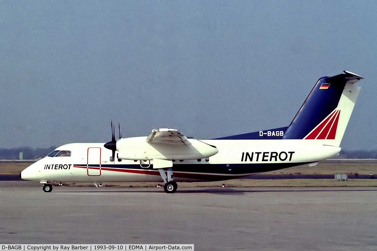 D-BAGB, 1991 De Havilland Canada DHC-8-106 Dash 8 C/N 306, D-BAGB   De Havilland Canada DHC-8-106 Dash 8 [306] (Interot Airways) Augsburg~D 10/09/1993