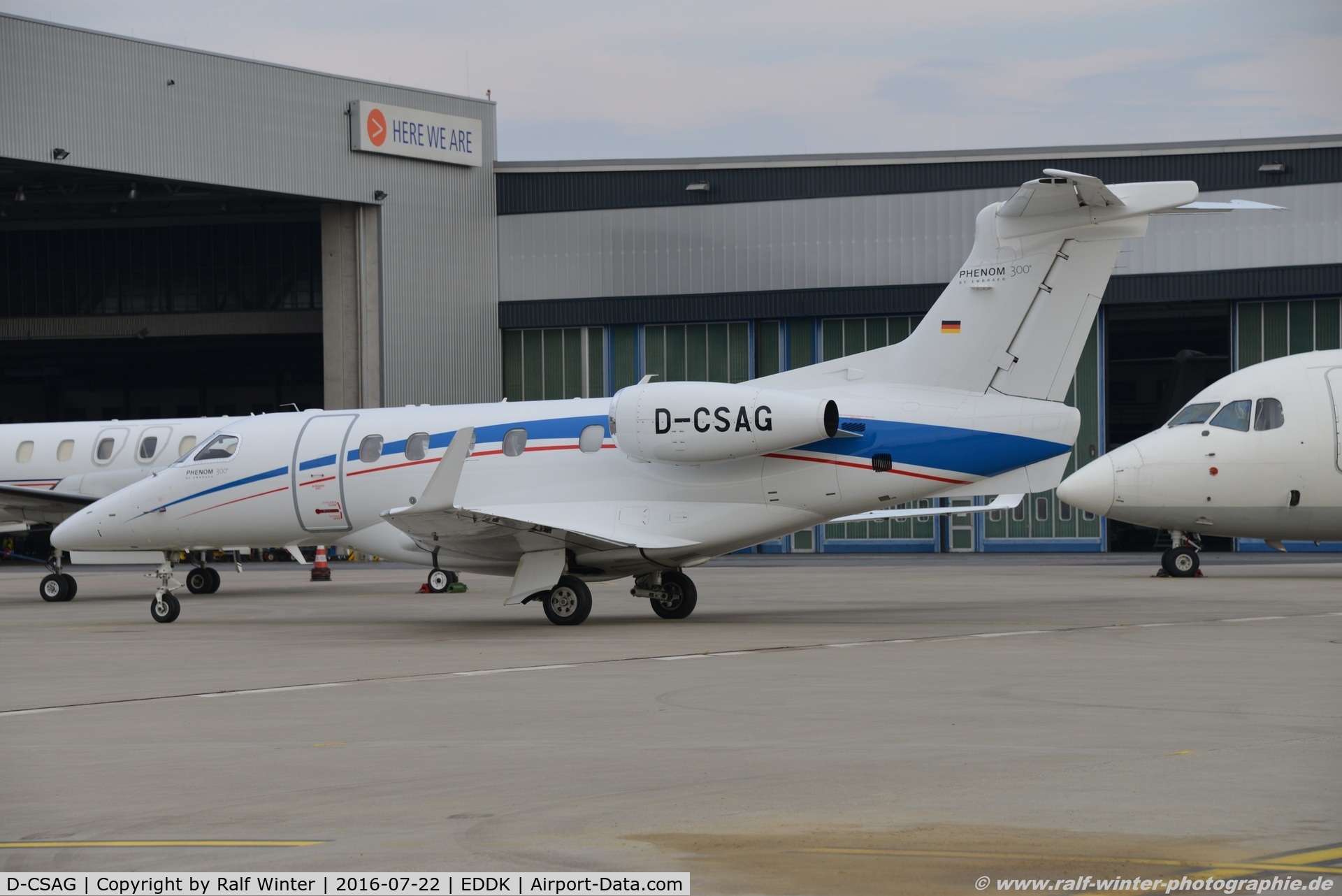 D-CSAG, 2012 Embraer EMB-505 Phenom 300 C/N 50500101, Embraer Phenom 300 EMB-505 - Suedzucker Reise Service - 50500101 - D-CSAG - 22.07.2016 - CGN