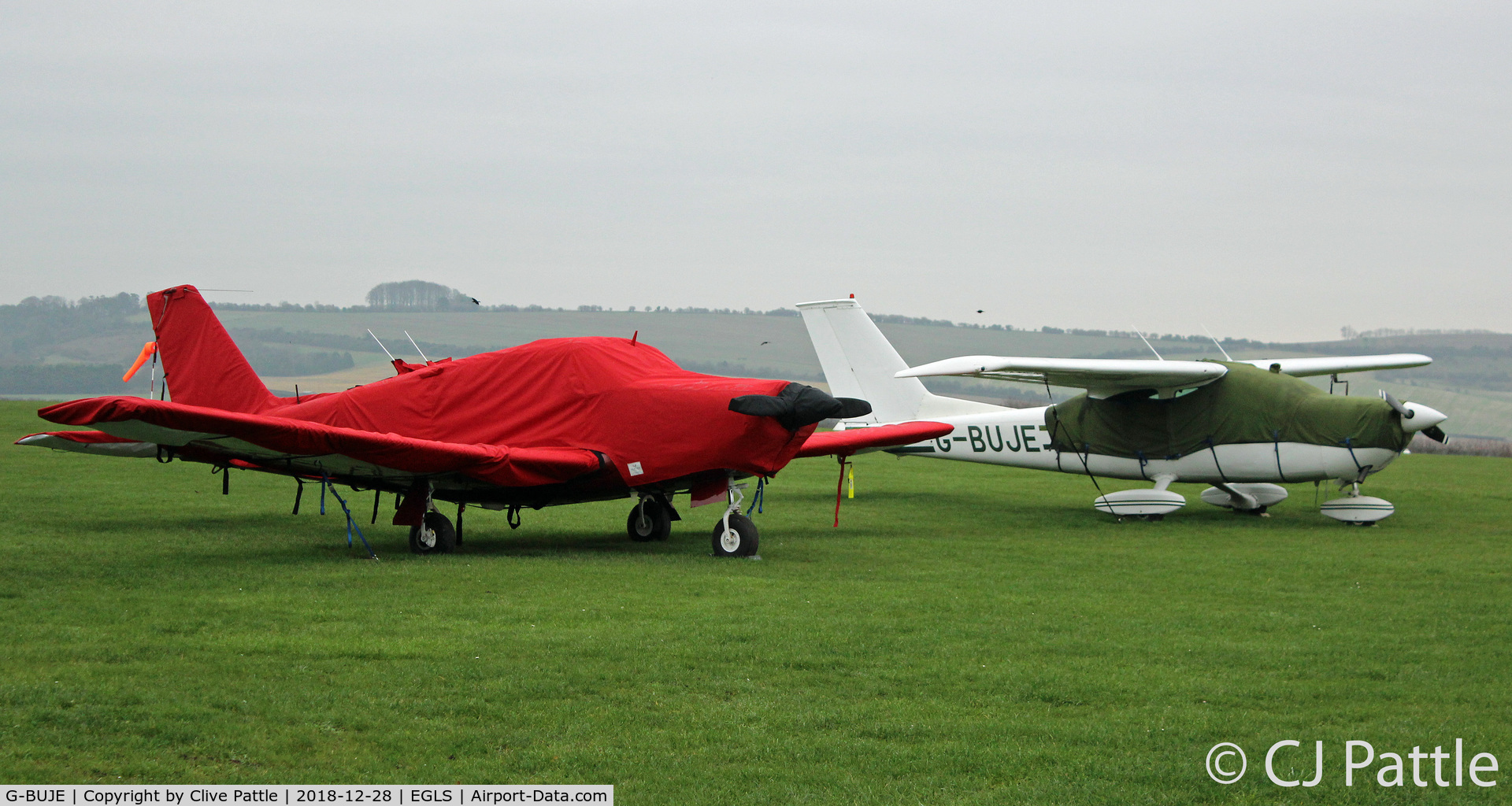 G-BUJE, 1973 Cessna 177B Cardinal C/N 177-01920, Parked up at Old Sarum