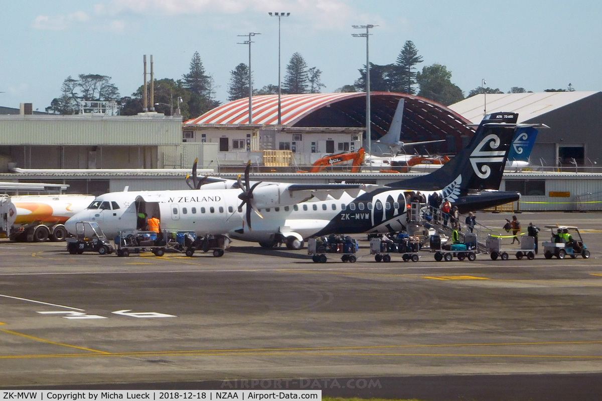 ZK-MVW, 2018 ATR 72-600 C/N 1525, At Auckland