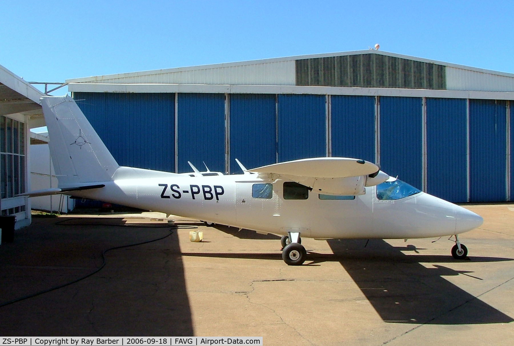 ZS-PBP, Partenavia P-68C C/N 307, ZS-PBP   Partenavia P.68C [307] Durban-Virginia~ZS 18/09/2006