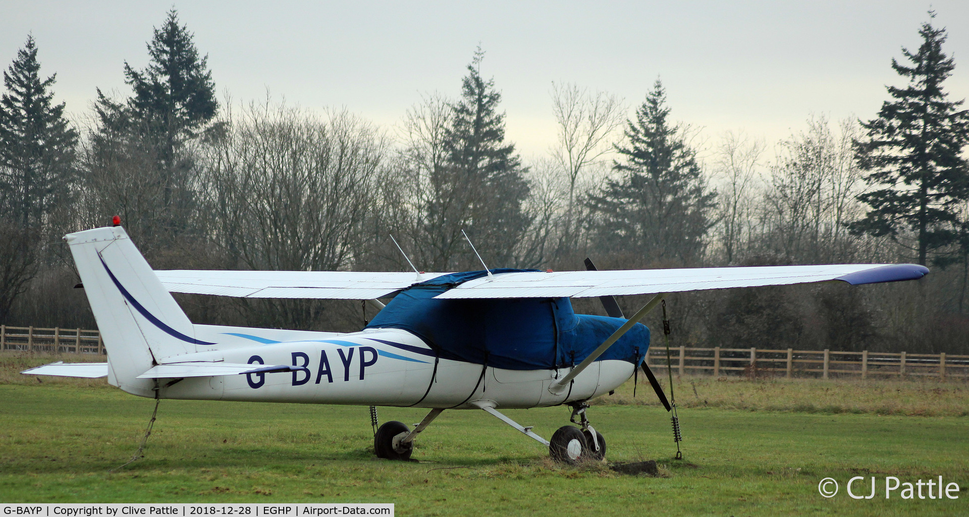 G-BAYP, 1973 Cessna 150L C/N 150-74017, Under wraps at Popham