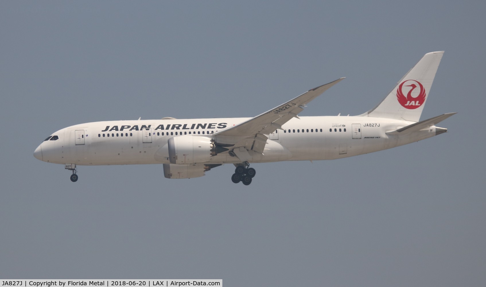 JA827J, 2011 Boeing 787-8 Dreamliner C/N 34837, Japan Airlines