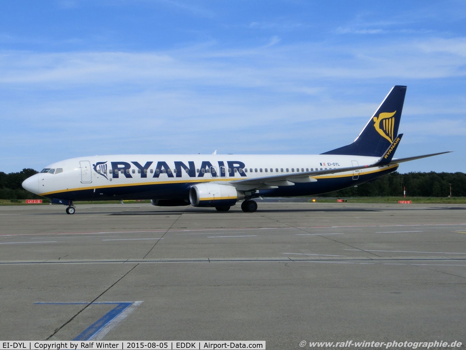 EI-DYL, 2008 Boeing 737-8AS C/N 36574, Boeing 737-8AS(W) - FR RYR Ryanair - 36574 - EI-DYL - 05.08.2015 - CGN