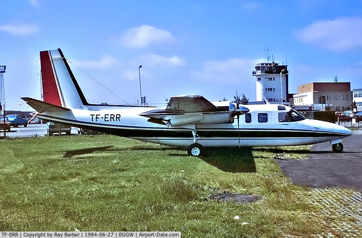 TF-ERR, 1974 Aero Commander 690A Turbo Commander C/N 11172, TF-ERR   Rockwell 690A Turbo Commander [11172] Luton~G 27/06/1984