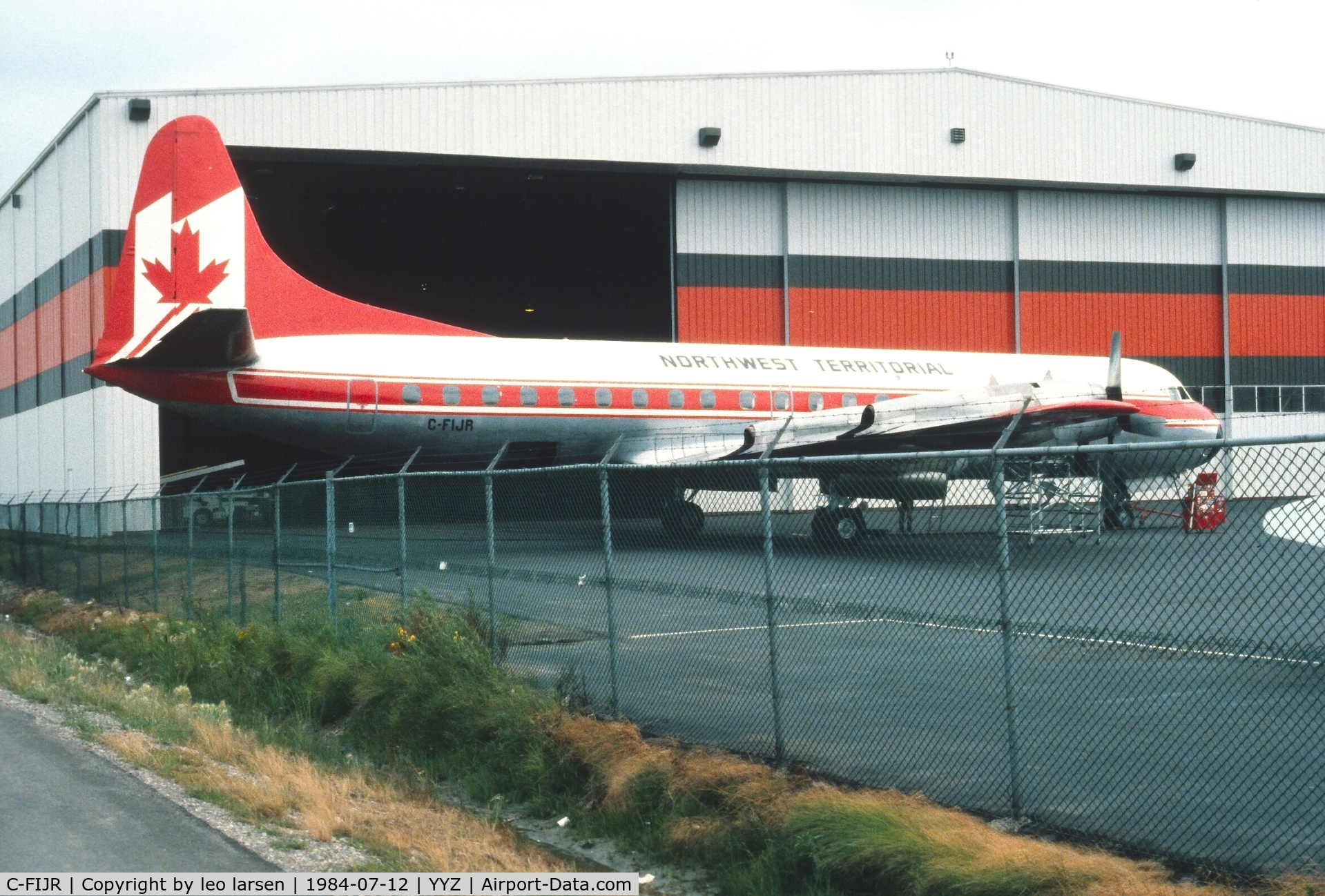 C-FIJR, 1961 Lockheed L-188A(F) Electra C/N 1138, Toronto 12.7.1984