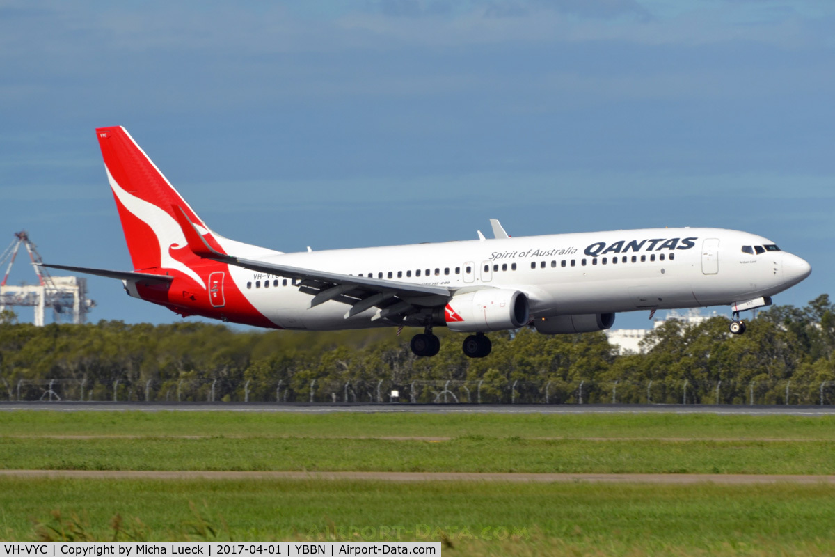 VH-VYC, 2004 Boeing 737-838 C/N 33991, At Brisbane