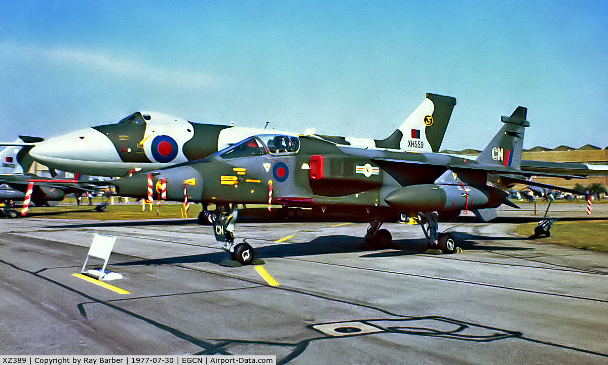 XZ389, 1977 Sepecat Jaguar GR.1 C/N S.154, XZ389   SEPECAT Jaguar GR.1 [S-154] (Royal Air Force) RAF Finningley~G 30/07/1977