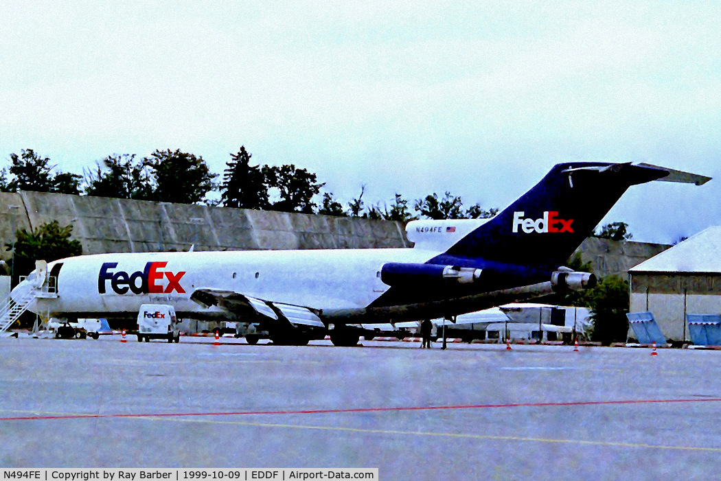 N494FE, 1979 Boeing 727-227 C/N 21532, N494FE   Boeing 727-227F [21532] (FedEx) Frankfurt Int'l~D 09/10/1999