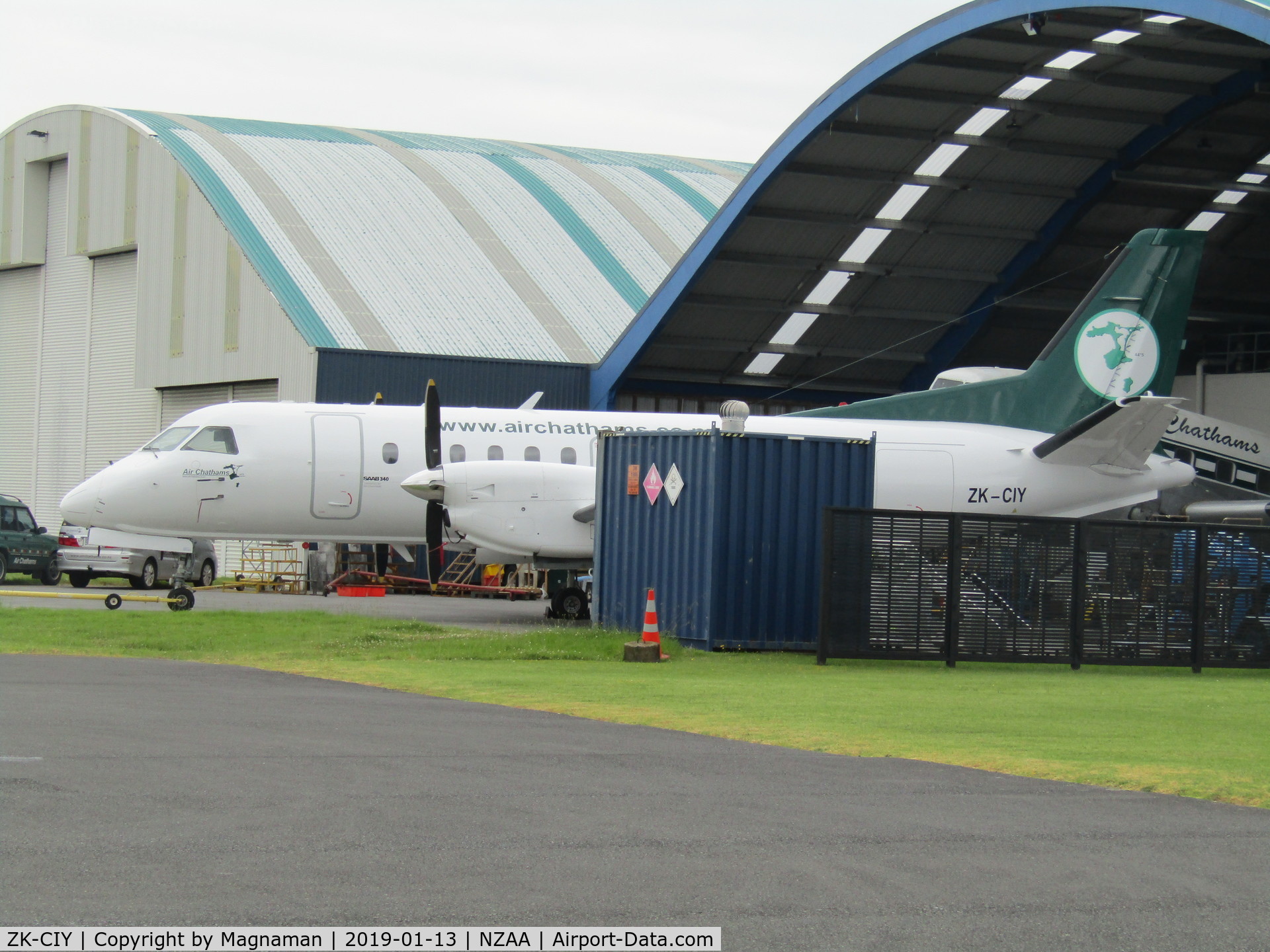 ZK-CIY, 1988 Saab 340A C/N 340A-145, just out of hangar