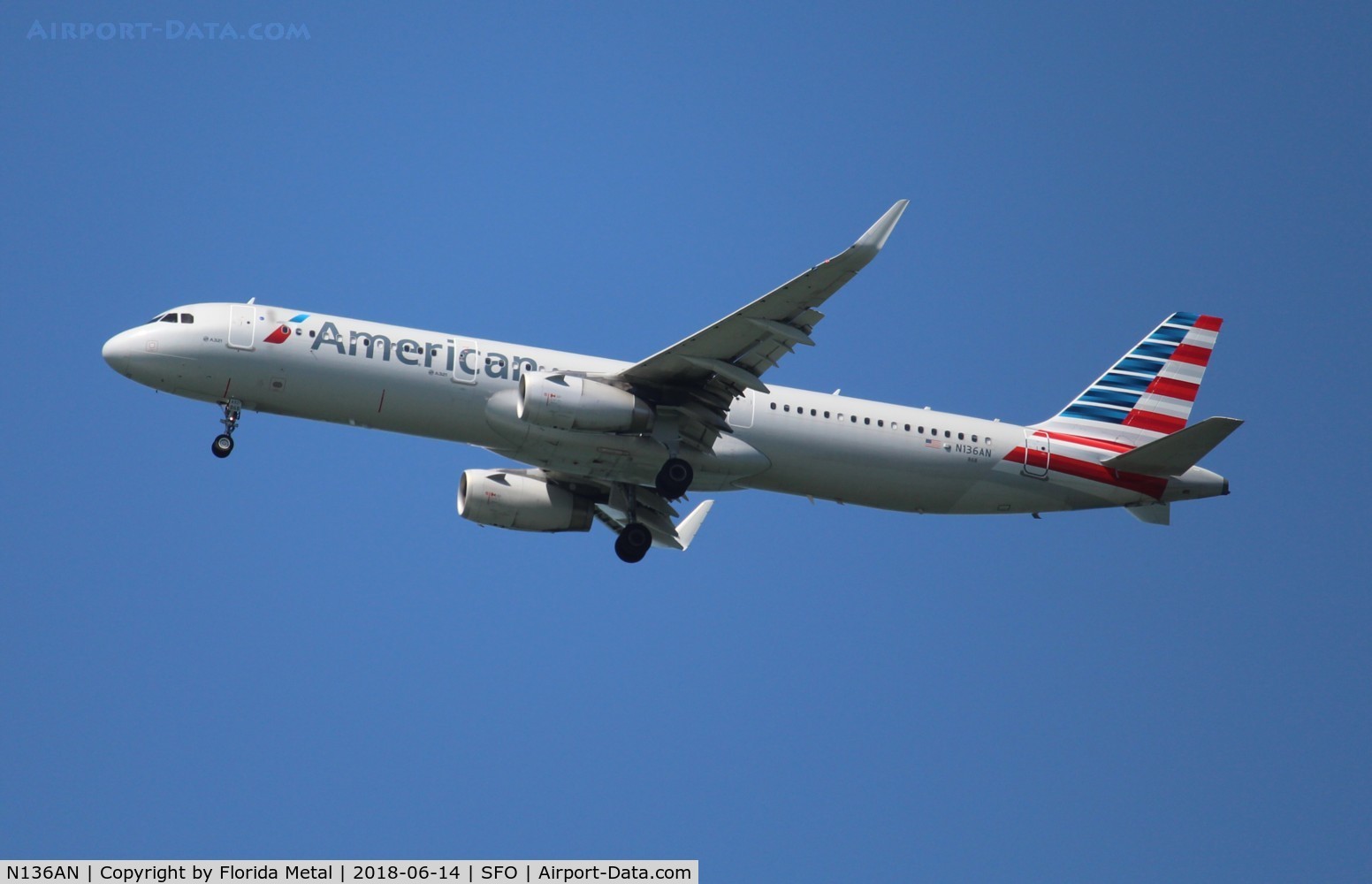 N136AN, 2015 Airbus A321-231 C/N 6532, American