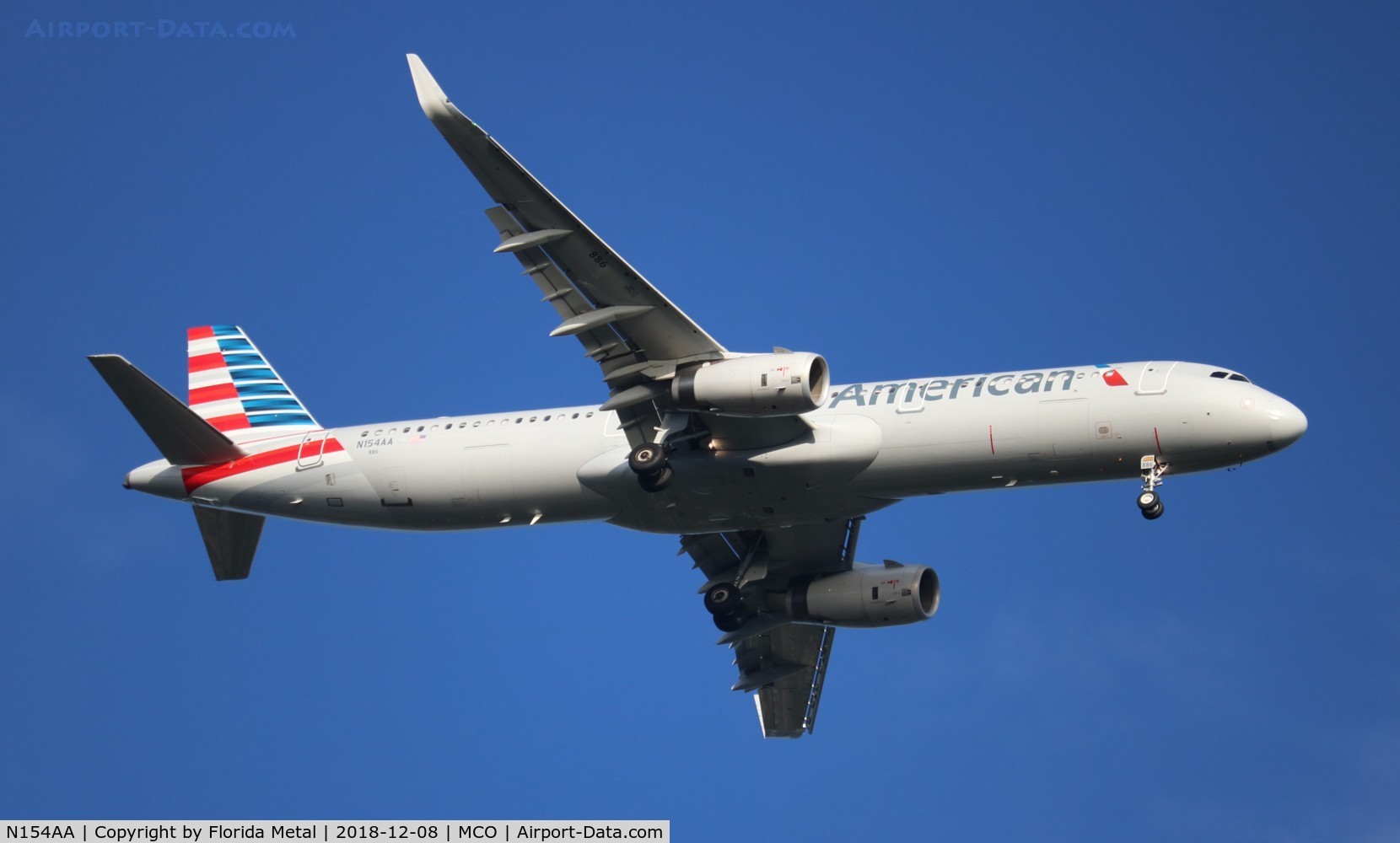 N154AA, 2016 Airbus A321-231 C/N 6928, American