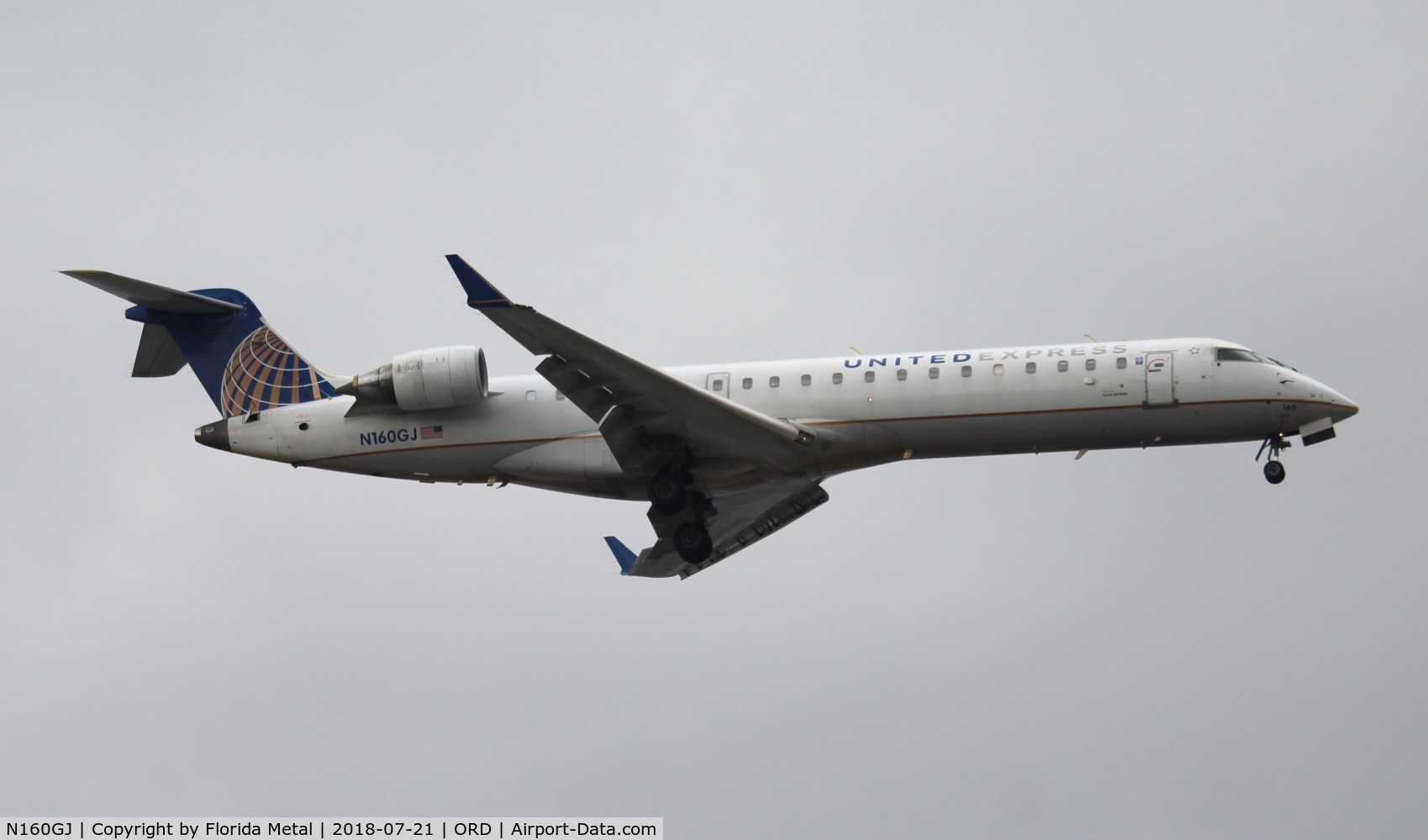 N160GJ, 2006 Bombardier CRJ-702 (CL-600-2C10) Regional Jet C/N 10239, United Express