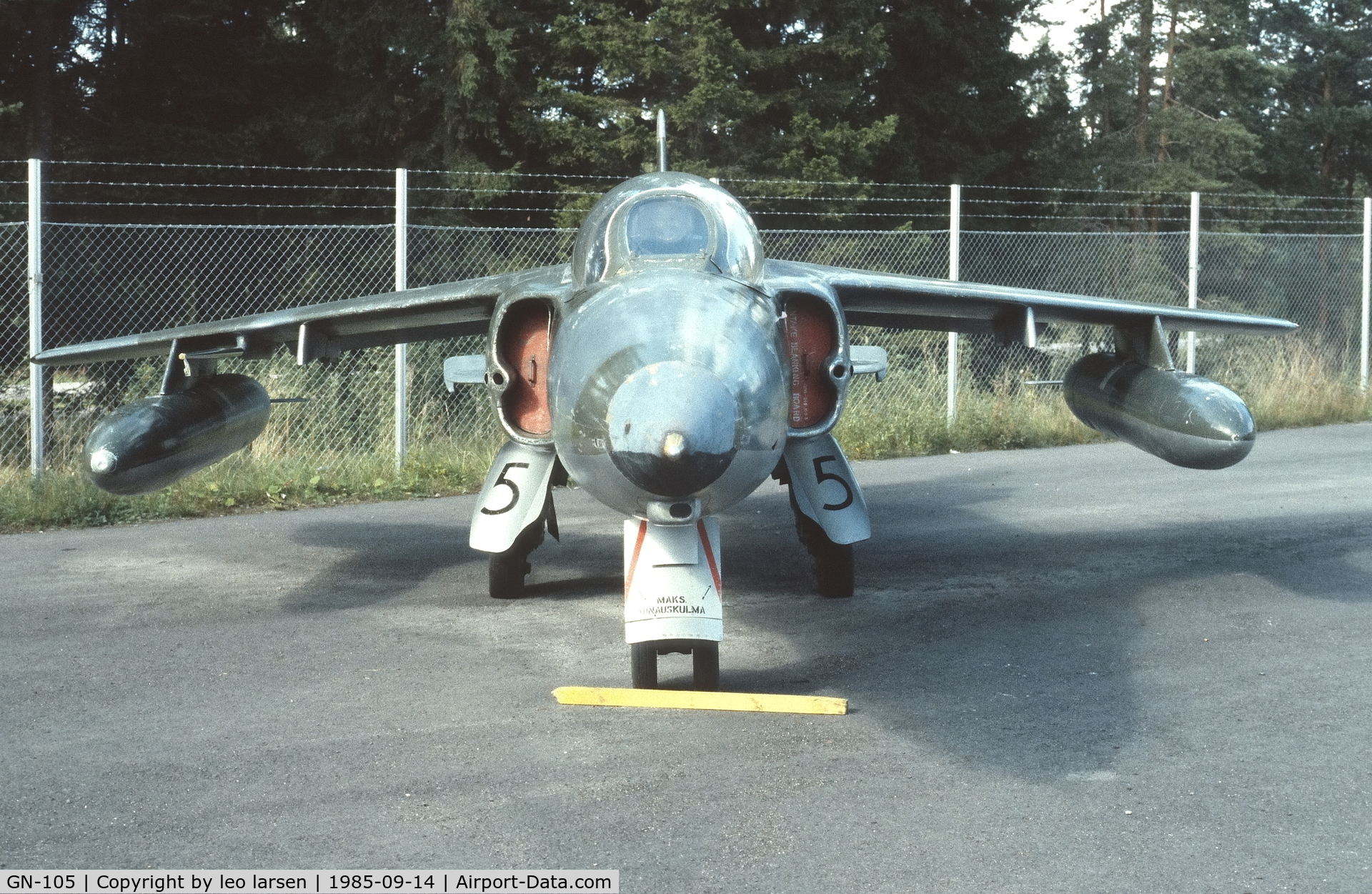 GN-105, Folland Gnat F.1 (Fo-141) C/N FL23, Finnish Aviation Museum Helsinki Vanta 14.9.1985
