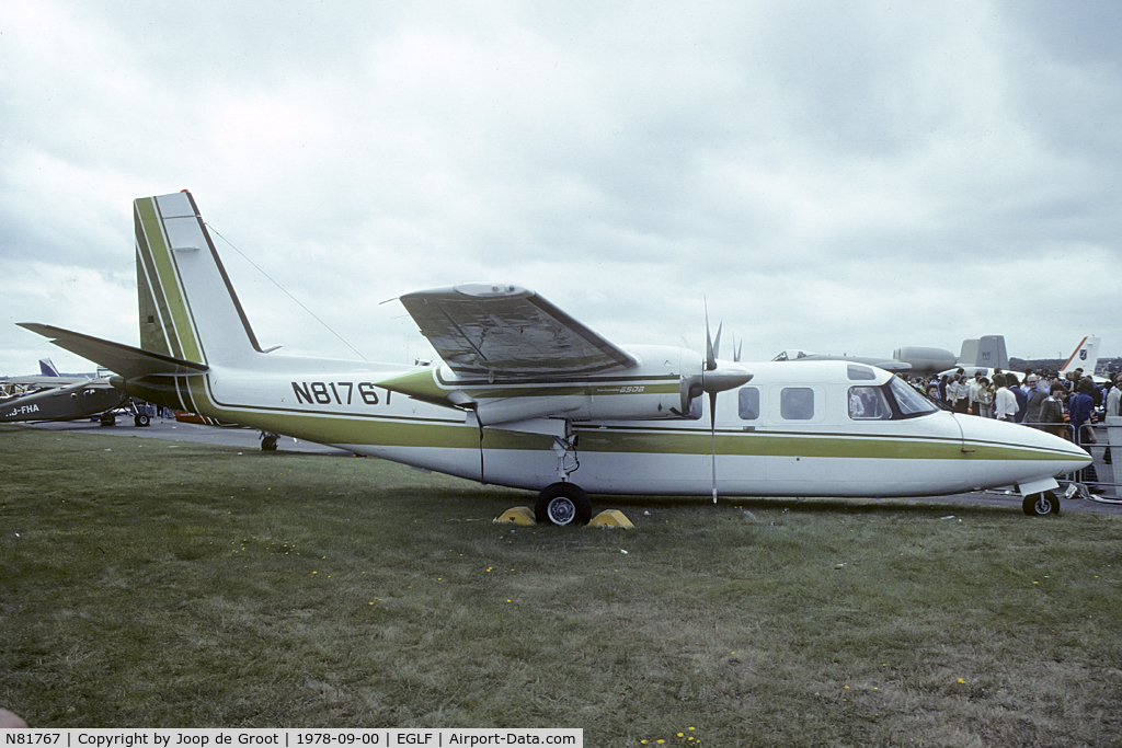 N81767, 1978 Rockwell 690B Turbo Commander C/N 11465, Seen t Franborough International 1978. Photo by Marijn Aarts