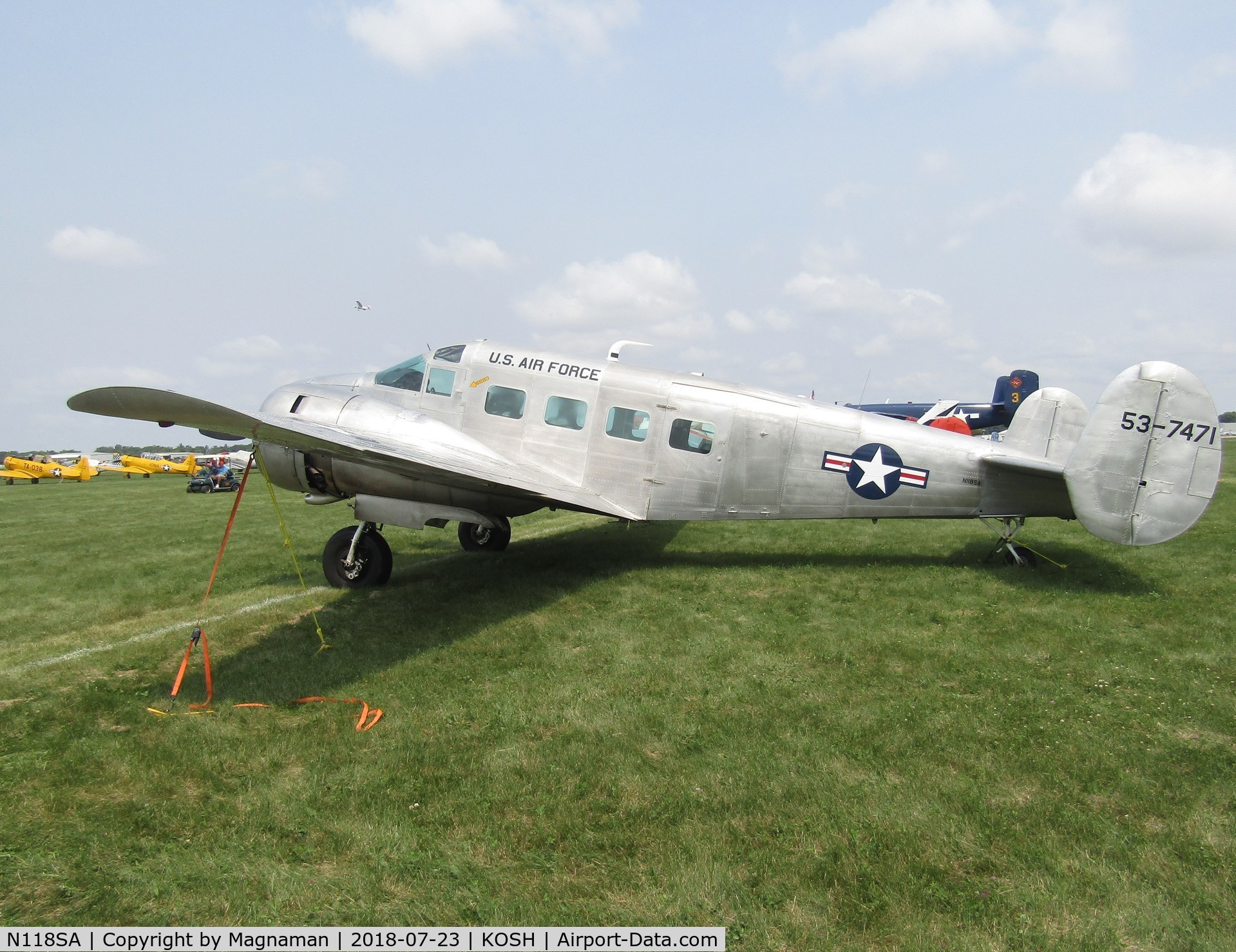 N118SA, 1954 Beech E18S C/N BA-14, at EAA 18