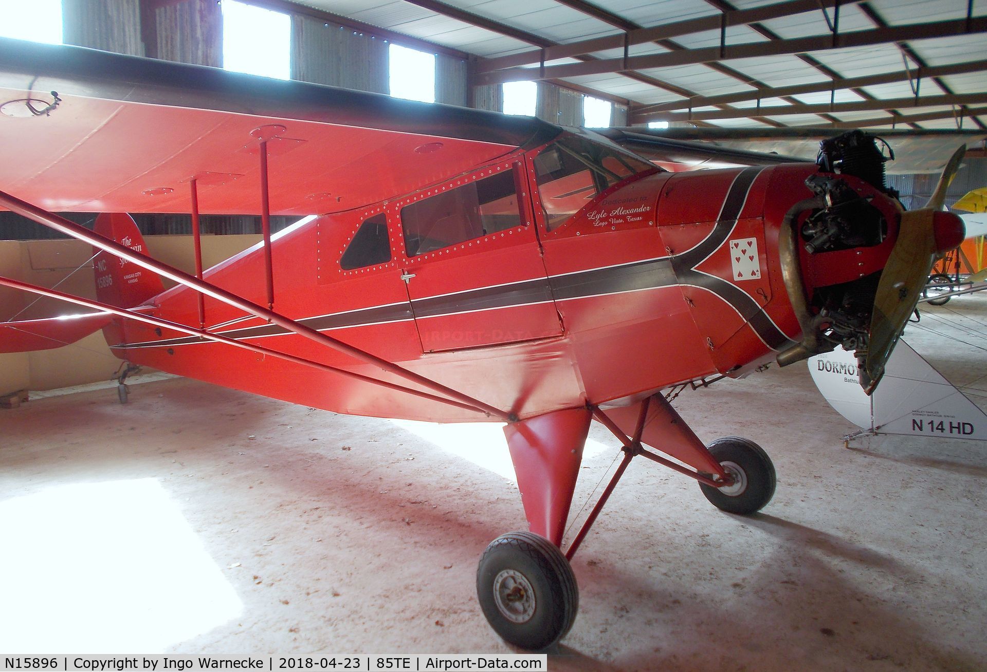 N15896, 1936 Rearwin 7000 C/N 477, Rearwin 7000 Sportster at the Pioneer Flight Museum, Kingsbury TX