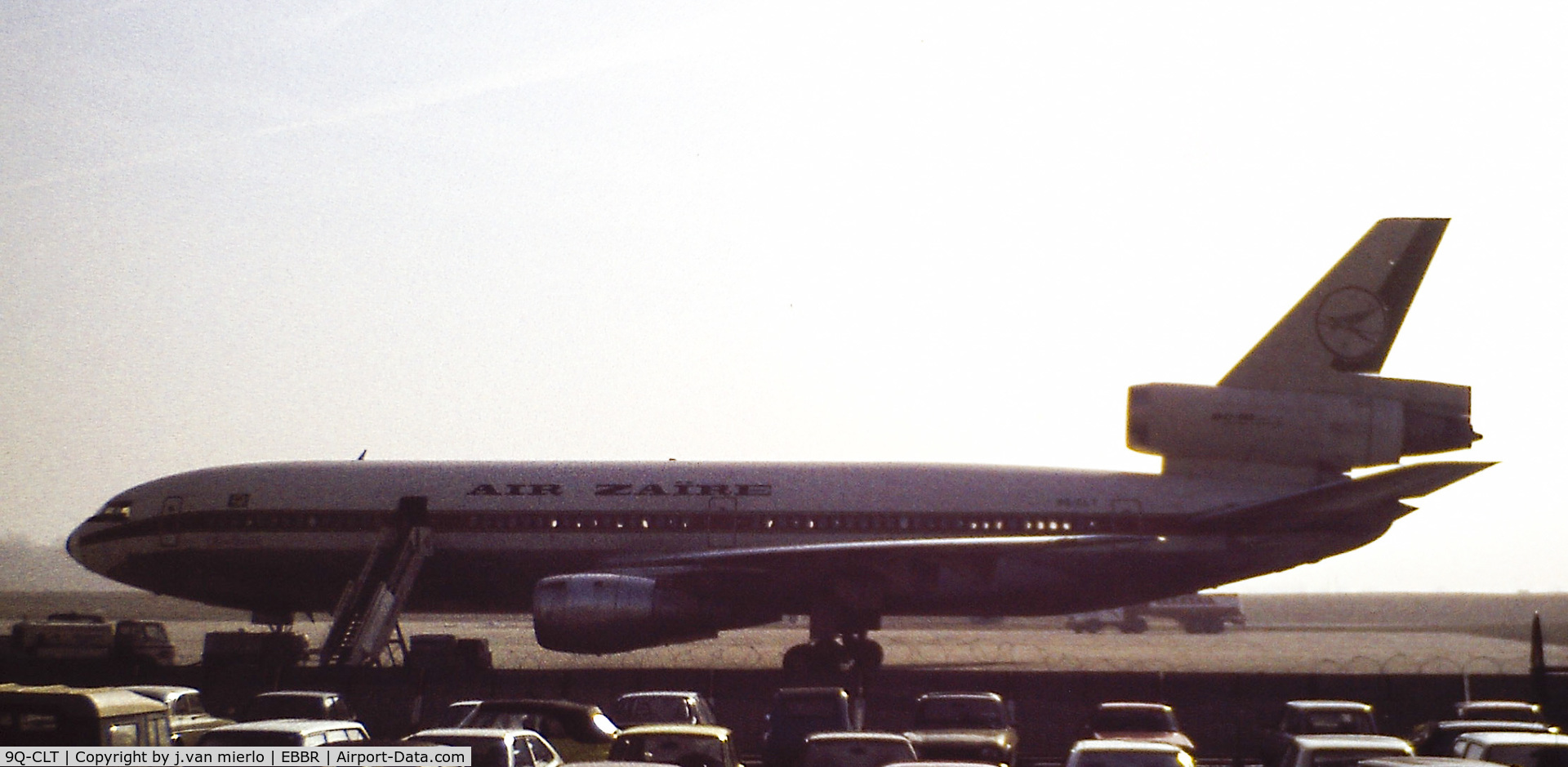 9Q-CLT, 1974 Douglas DC-10-30 C/N 46932, Parkednat Brussels, always same spot....