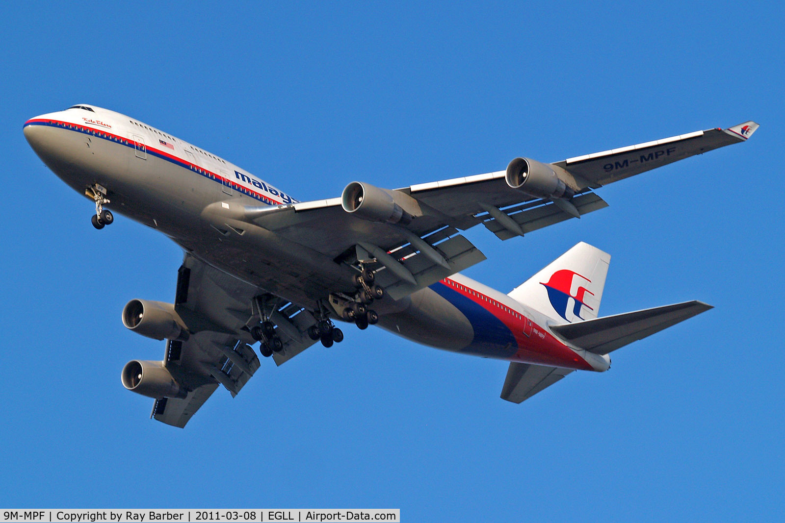 9M-MPF, 1994 Boeing 747-4H6 C/N 27043, 9M-MPF   Boeing 747-4H6 [27043] (Malaysia Airlines) Home~G 08/03/2011
