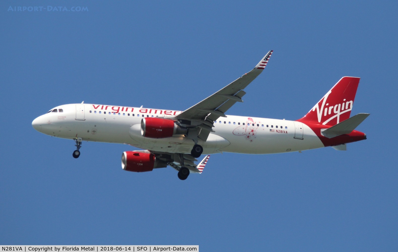 N281VA, 2015 Airbus A320-214 C/N 6669, Virgin America