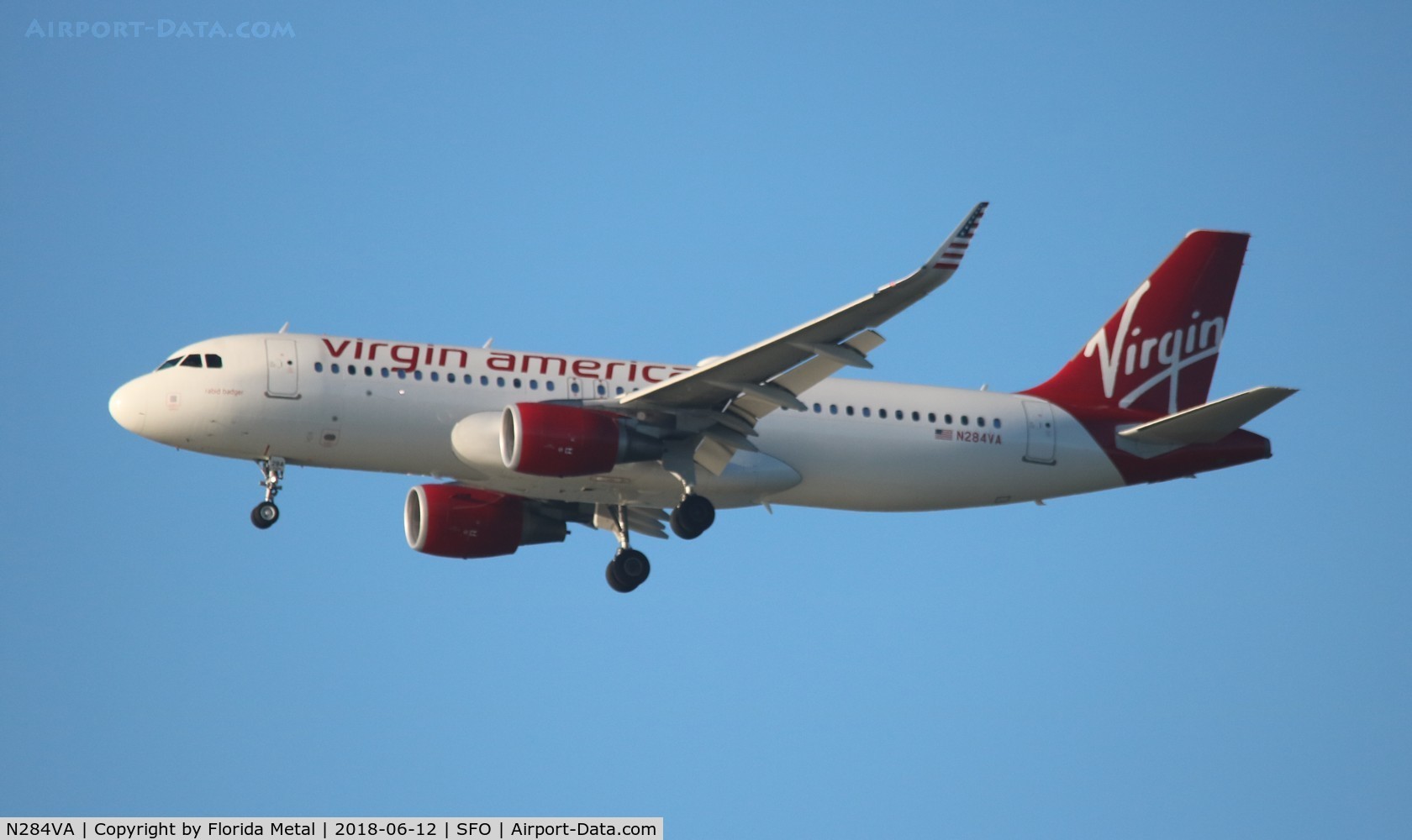 N284VA, 2015 Airbus A320-214 C/N 6835, Virgin America