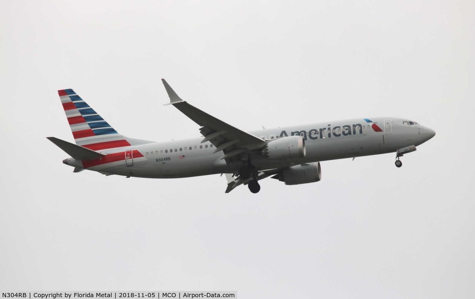 N304RB, 2017 Boeing 737-8 MAX C/N 44463, American