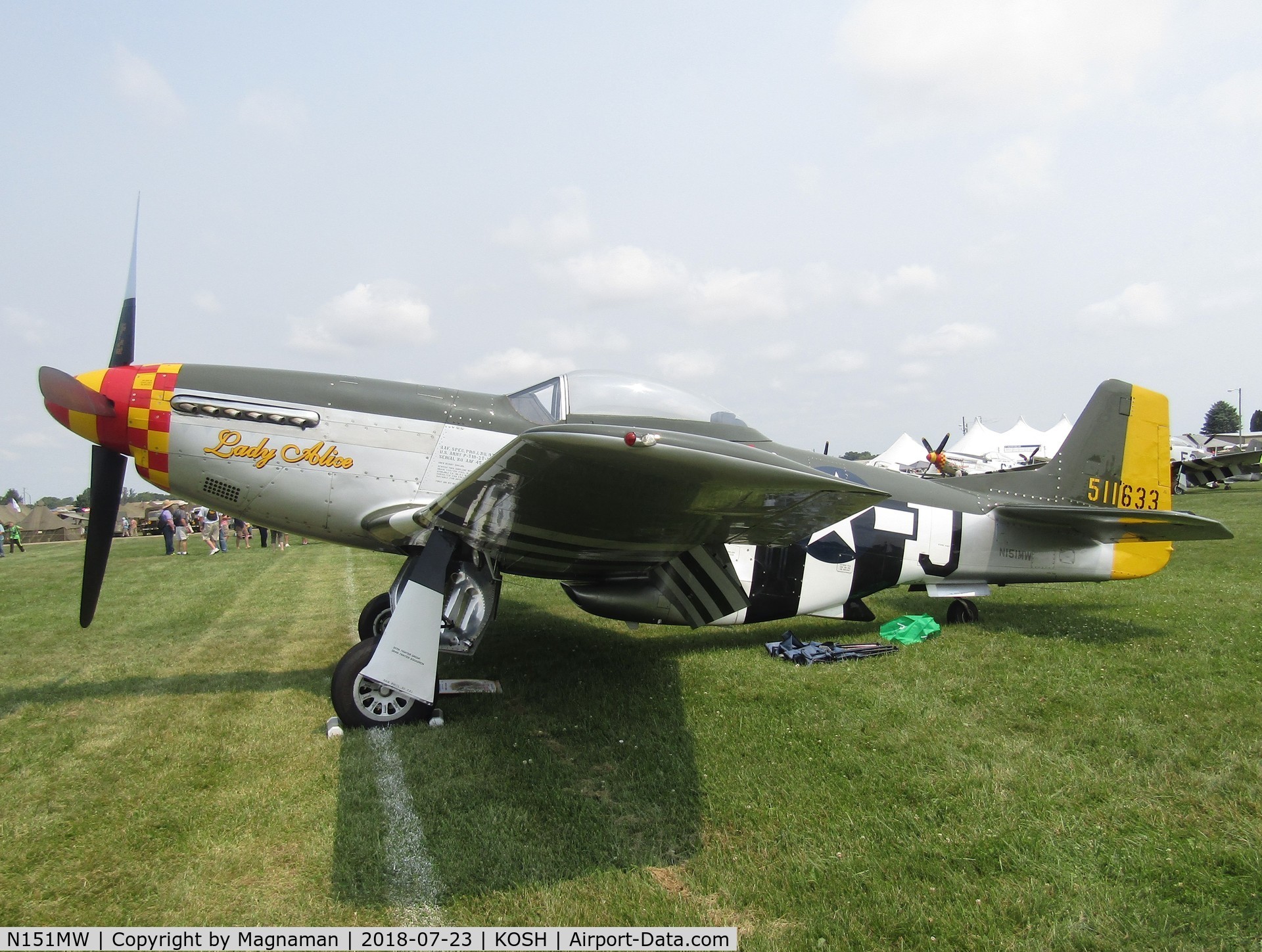 N151MW, 1945 North American P-51D Mustang C/N 124-48386, at EAA 18