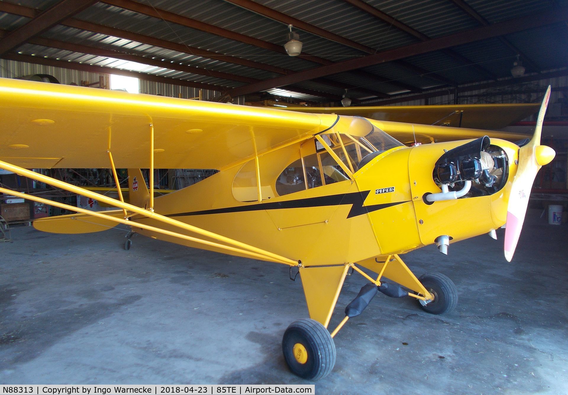 N88313, 1946 Piper J3C-65 Cub C/N 15931, Piper J3C-65 Cub at the Pioneer Flight Museum, Kingsbury TX