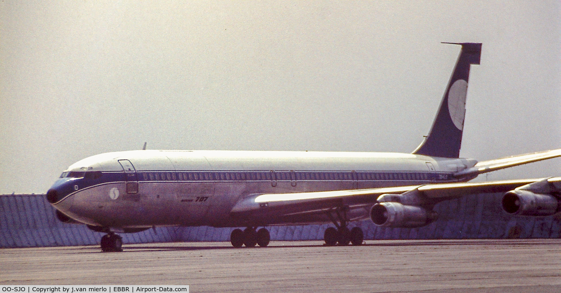 OO-SJO, 1969 Boeing 707-329C C/N 20200, stored at Brussels awaiting reactivation