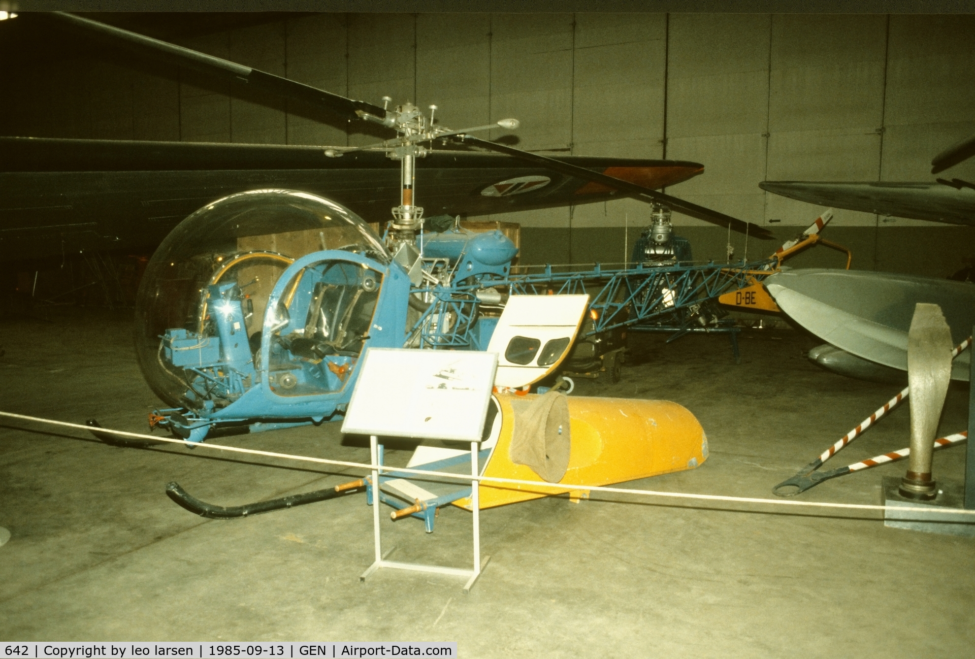 642, Bell 47D-1 C/N 642, Oslo Gardermoen Museum 13.9.1985
