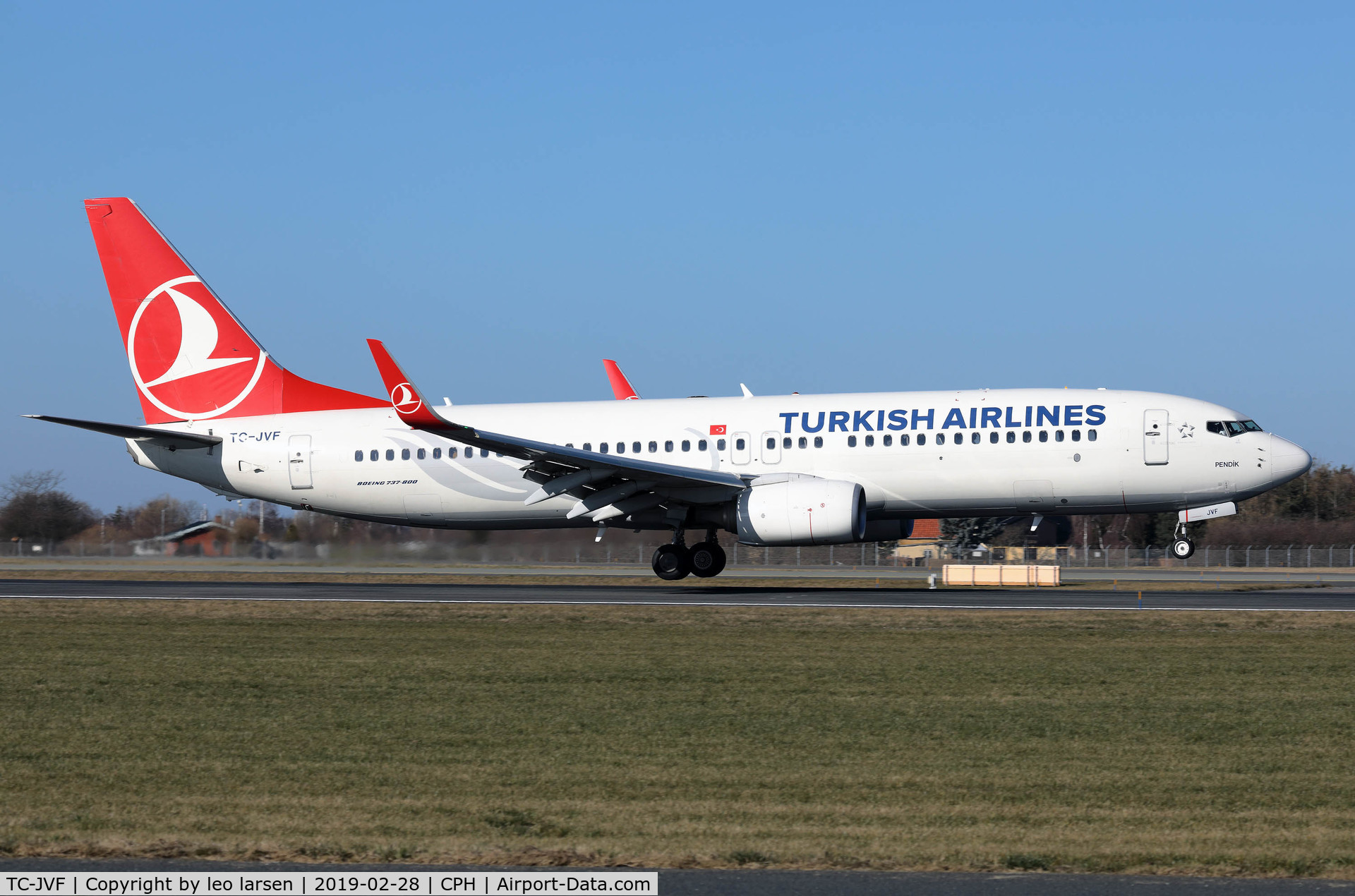 TC-JVF, 2014 Boeing 737-8F2 C/N 42008/4934, Copenhagen 28.2.2019 L/D R-04L