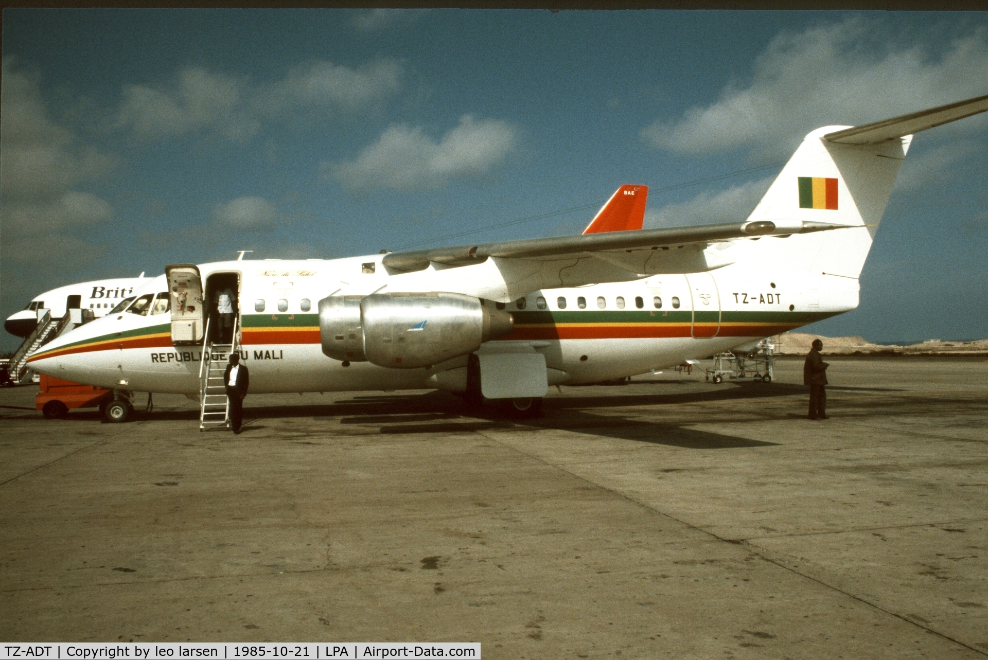 TZ-ADT, 1983 British Aerospace BAe.146-100 C/N E1009, Las Palmas 21.10.1985