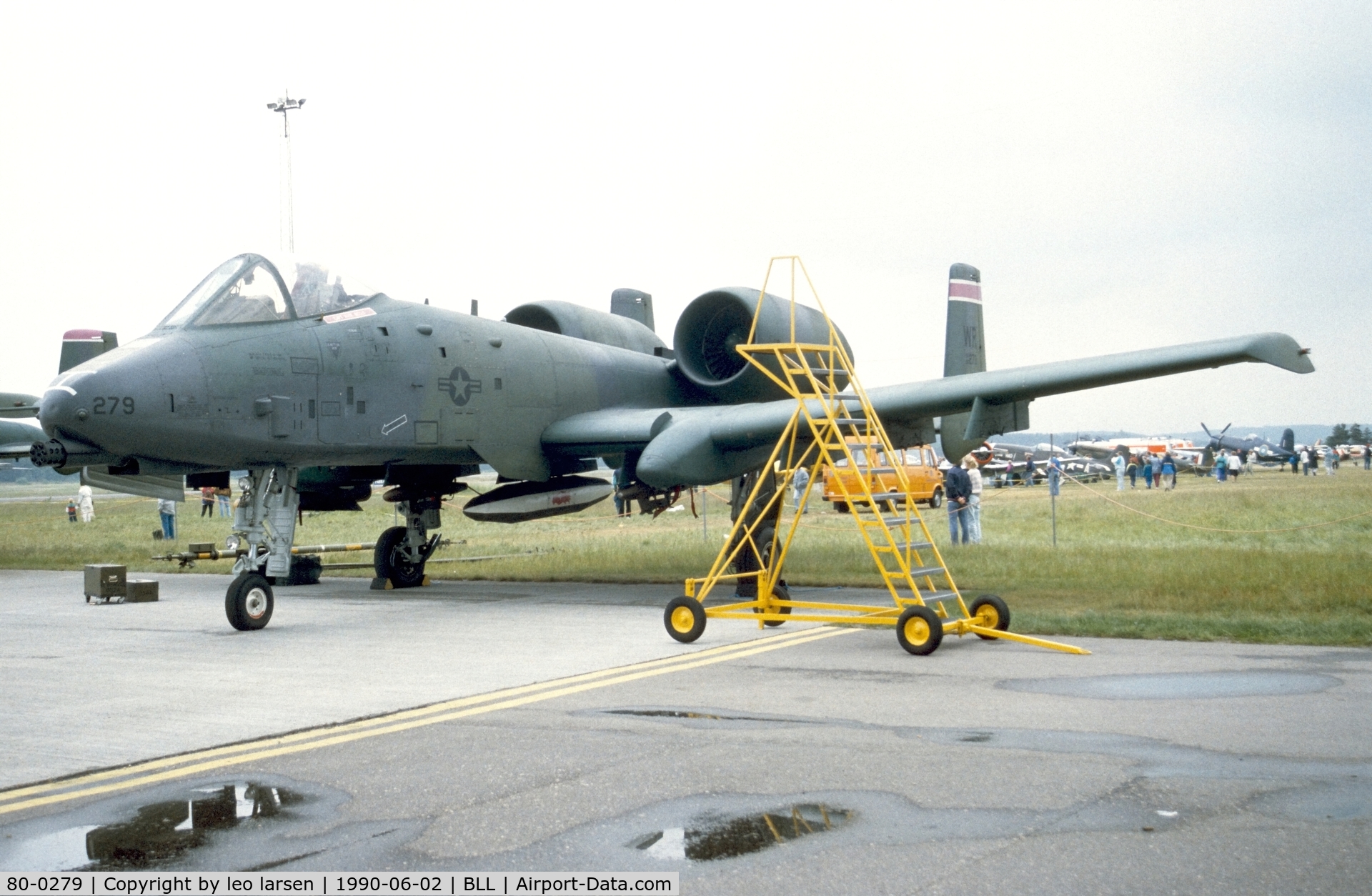 80-0279, 1980 Fairchild Republic A-10A Thunderbolt II C/N A10-0629, Billund 2.6.1990
