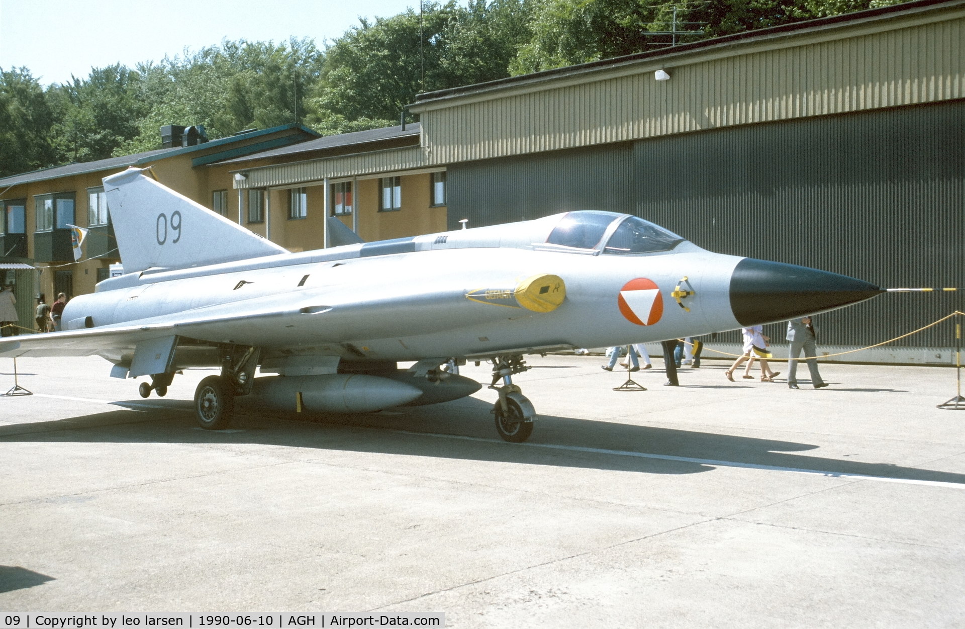 09, Saab J-35Oe MkII Draken C/N 35-1409, Ângelholm F.10 10.6.1990
