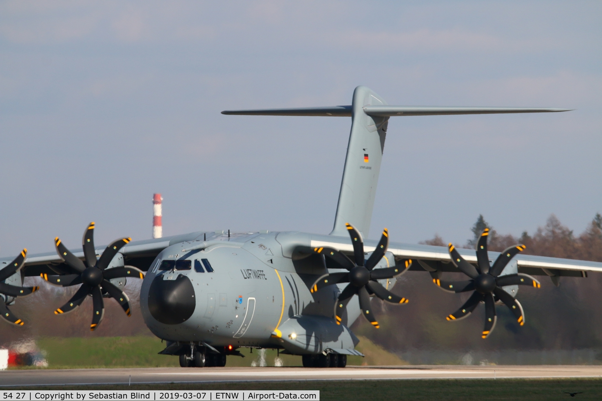 54 27, 2019 Airbus A400M C/N 087, First arrival of 54+27 @ Wunstorf Air Force Base after transfering from Sevilla