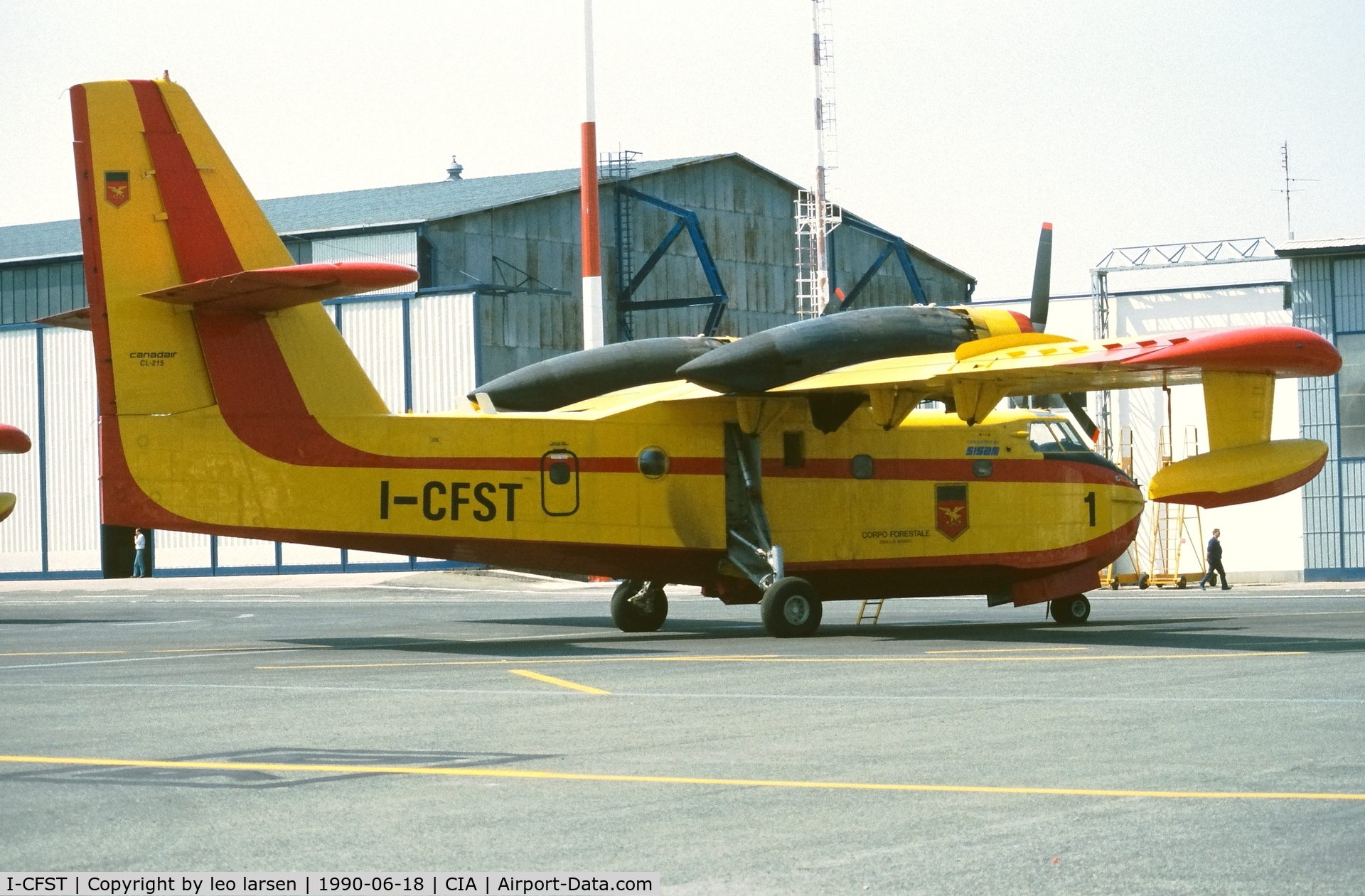 I-CFST, 1982 Canadair CL-215-1A10 C/N 1072, Rome Ciampino 18.6.1990