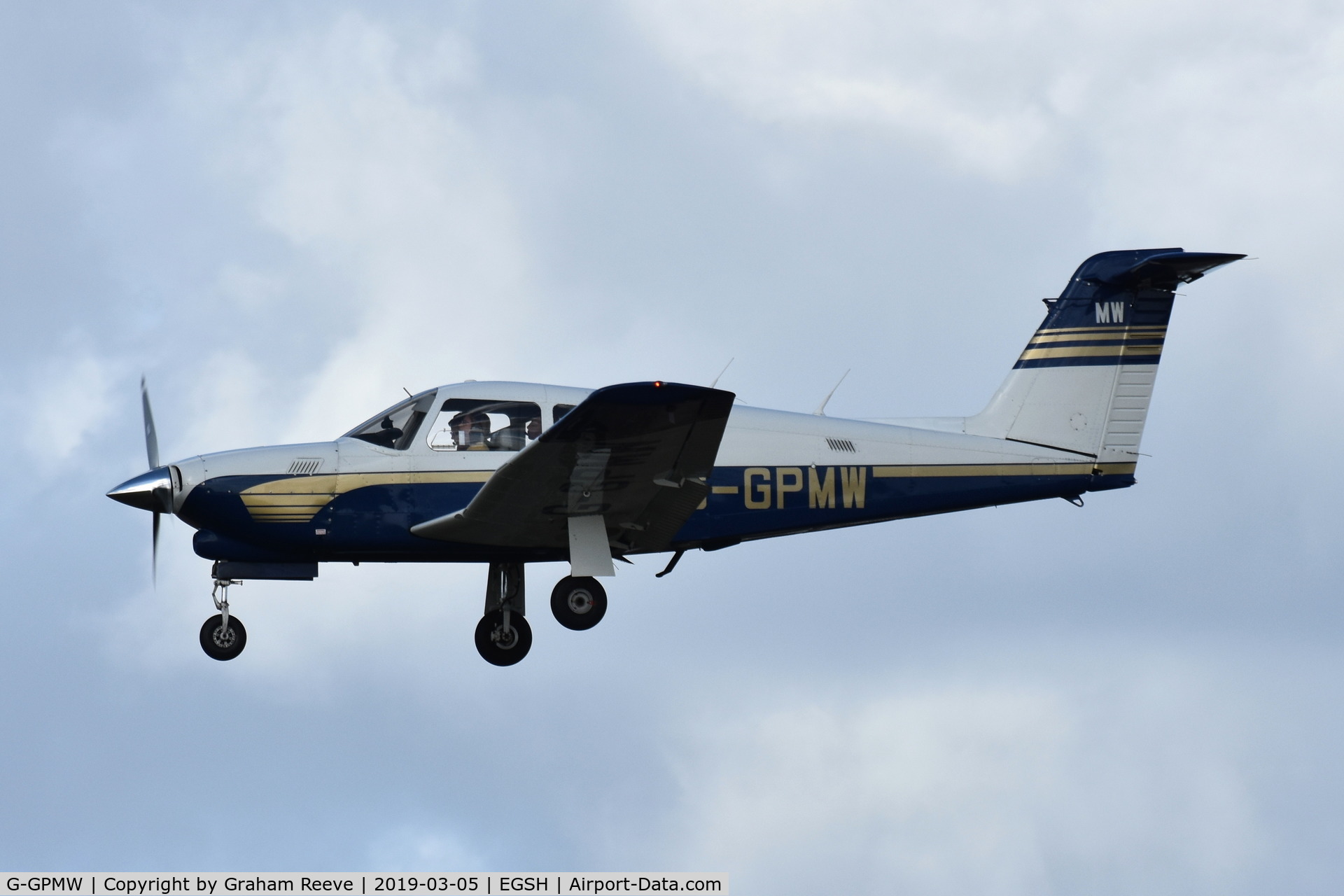 G-GPMW, 1980 Piper PA-28RT-201T Turbo Arrow IV Arrow IV C/N 28R-8031041, Landing at Norwich.