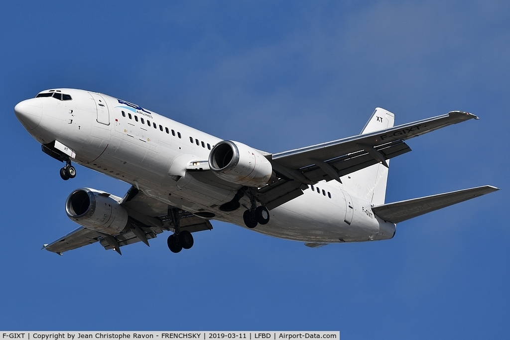 F-GIXT, 1997 Boeing 737-39M C/N 28898, ASL Airlines landing runway 23 from Dublin